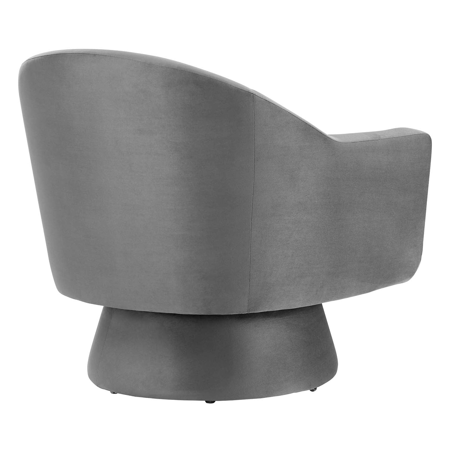 Astral Performance Velvet Fabric and Wood Swivel Chair Gray EEI-6360-GRY