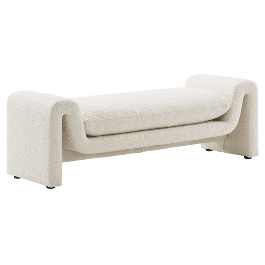 Waverly Boucle Fabric Bench by Modway EEI-6379-IVO