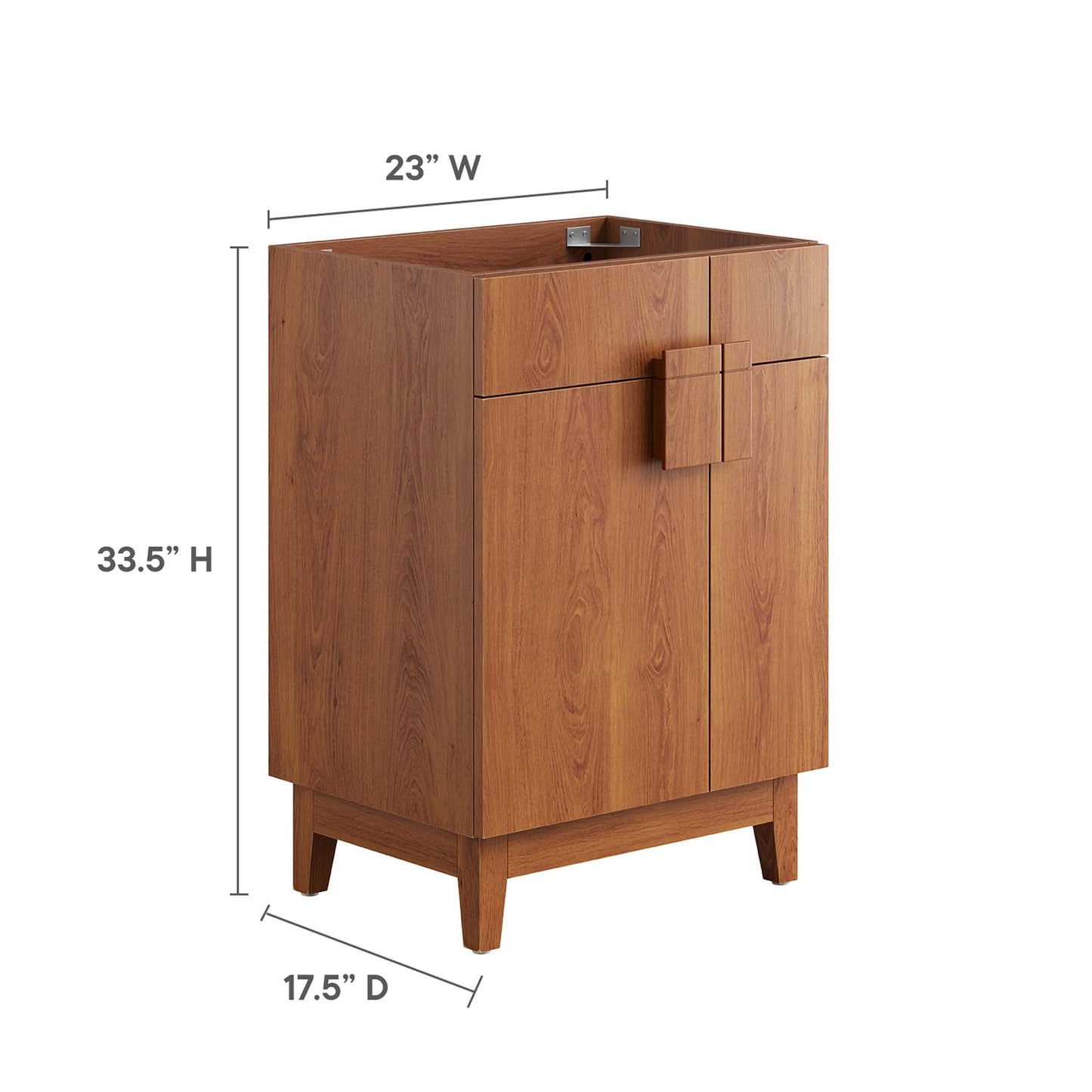 Miles 24” Bathroom Vanity Cabinet (Sink Basin Not Included) by Modway EEI-6399-WAL