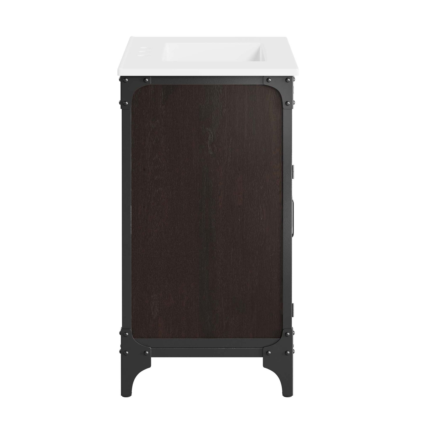 Steamforge 30" Bathroom Vanity by Modway EEI-6415-WHI-BLK