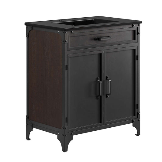 Steamforge 30" Bathroom Vanity by Modway EEI-6416-BLK-BLK