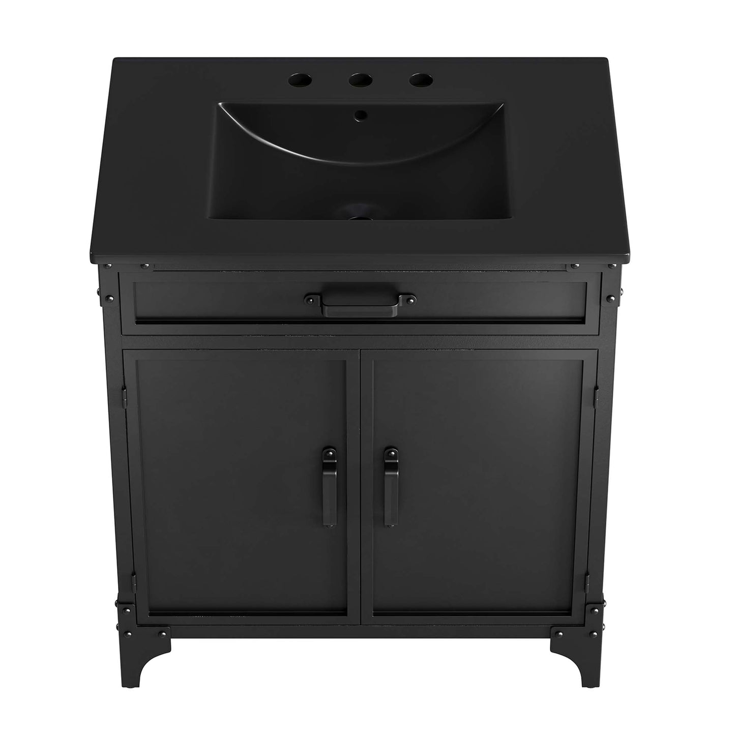Steamforge 30" Bathroom Vanity by Modway EEI-6416-BLK-BLK