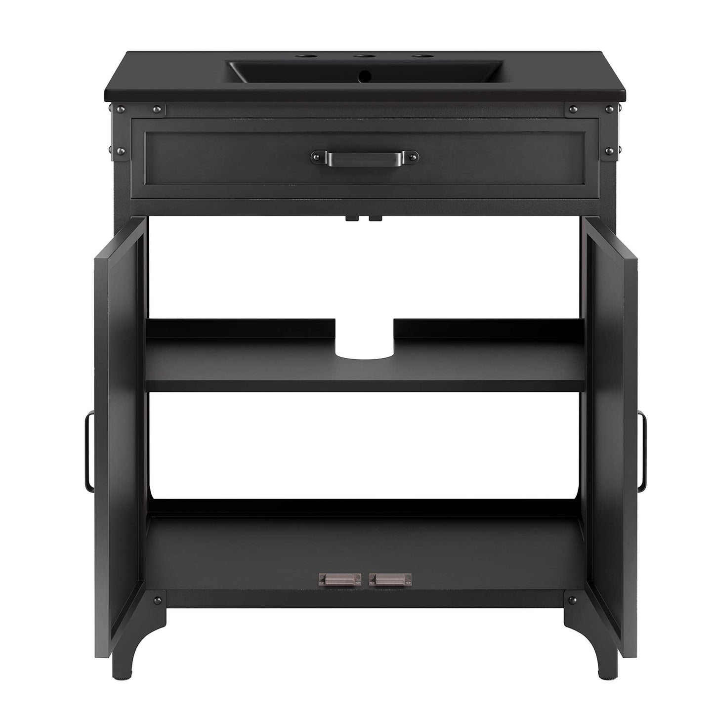 Steamforge 30" Bathroom Vanity by Modway EEI-6416-BLK-BLK