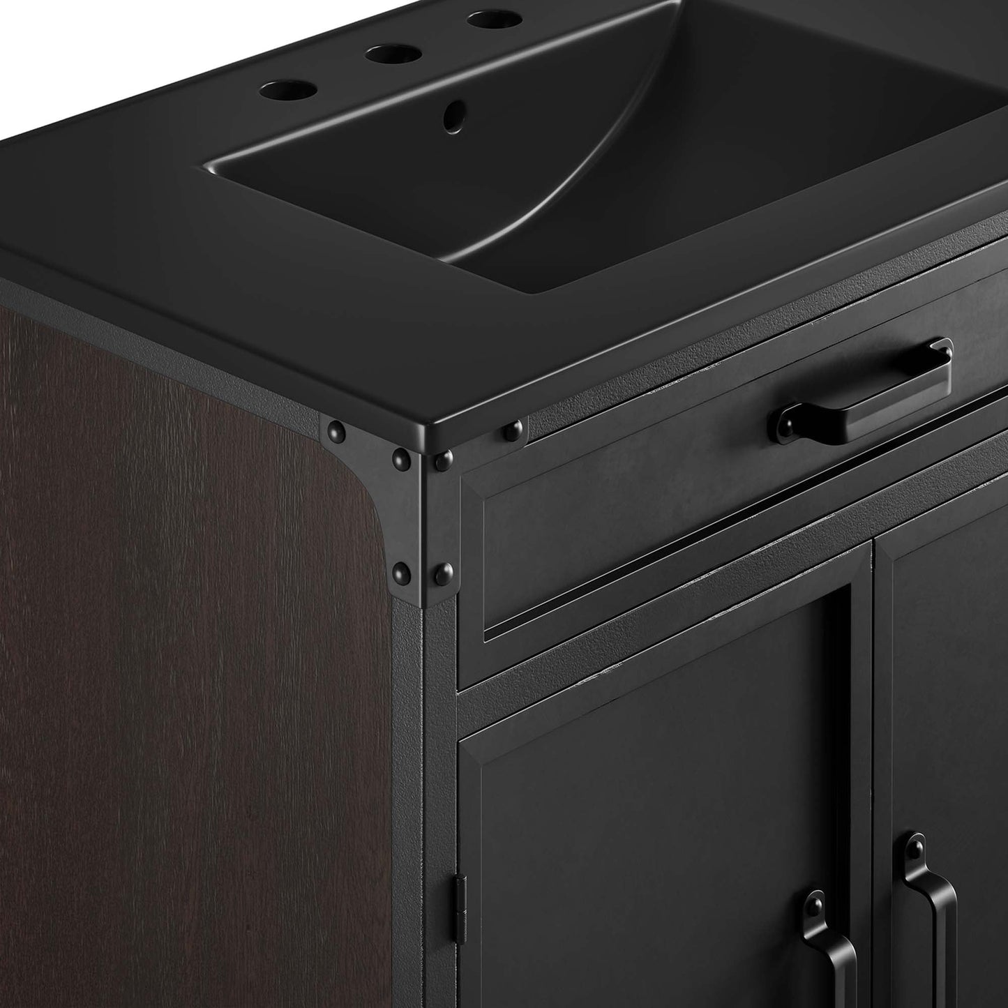Steamforge 30" Bathroom Vanity by Modway EEI-6416-BLK-BLK