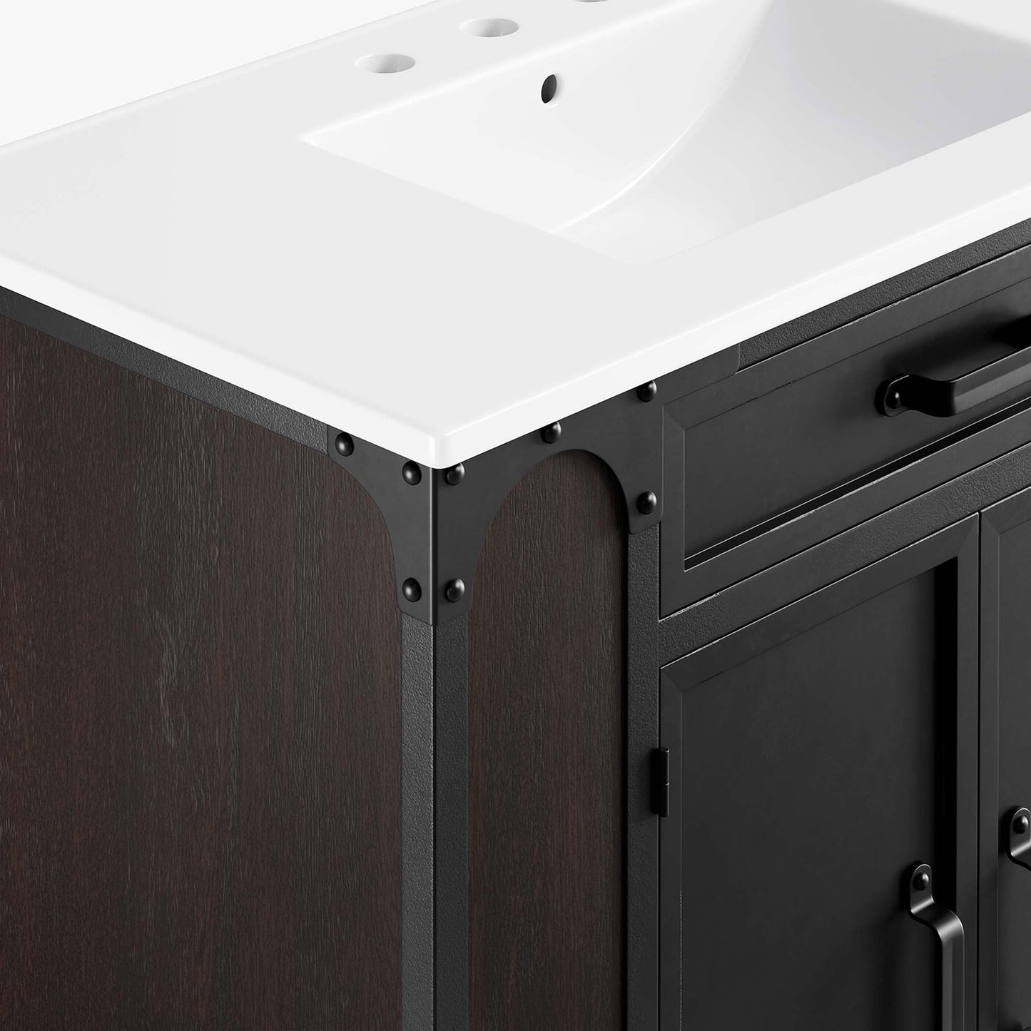 Steamforge 36" Bathroom Vanity by Modway EEI-6417-WHI-BLK