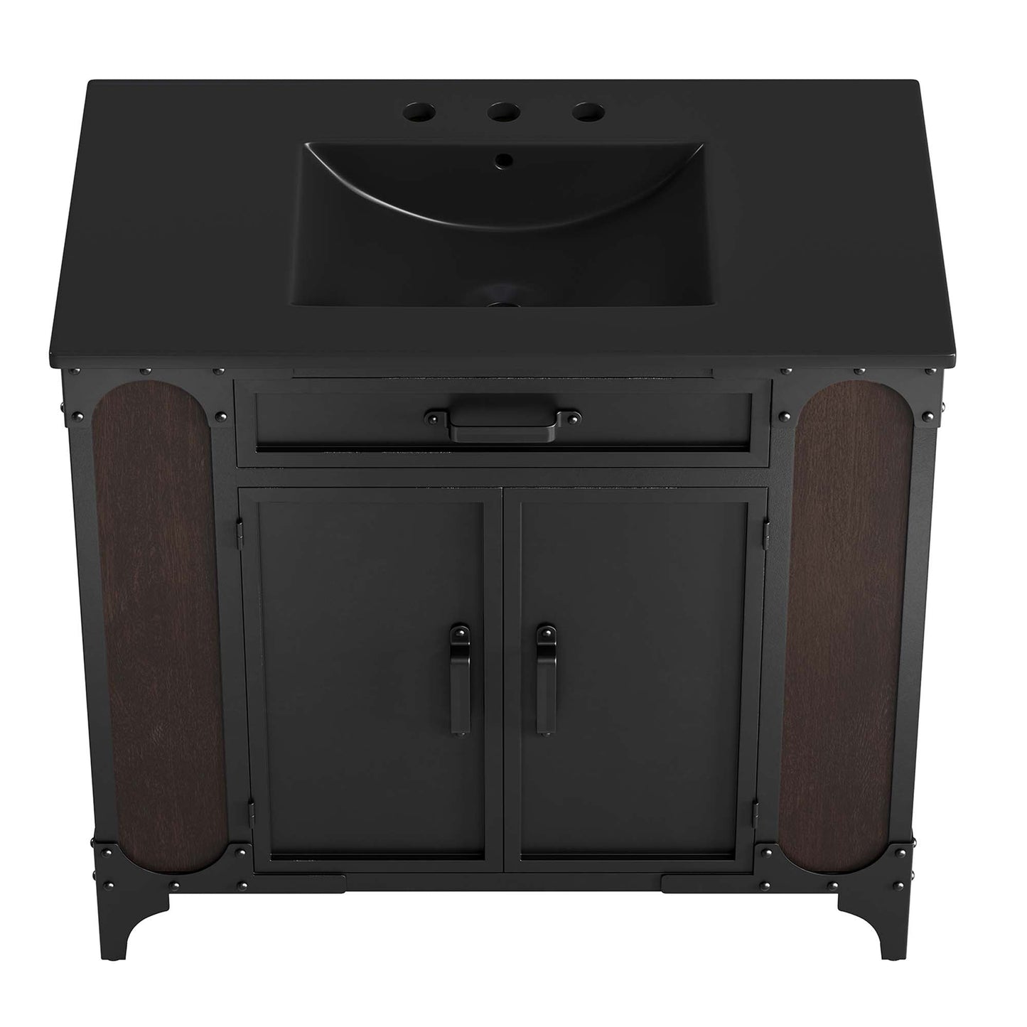 Steamforge 36" Bathroom Vanity by Modway EEI-6418-BLK-BLK
