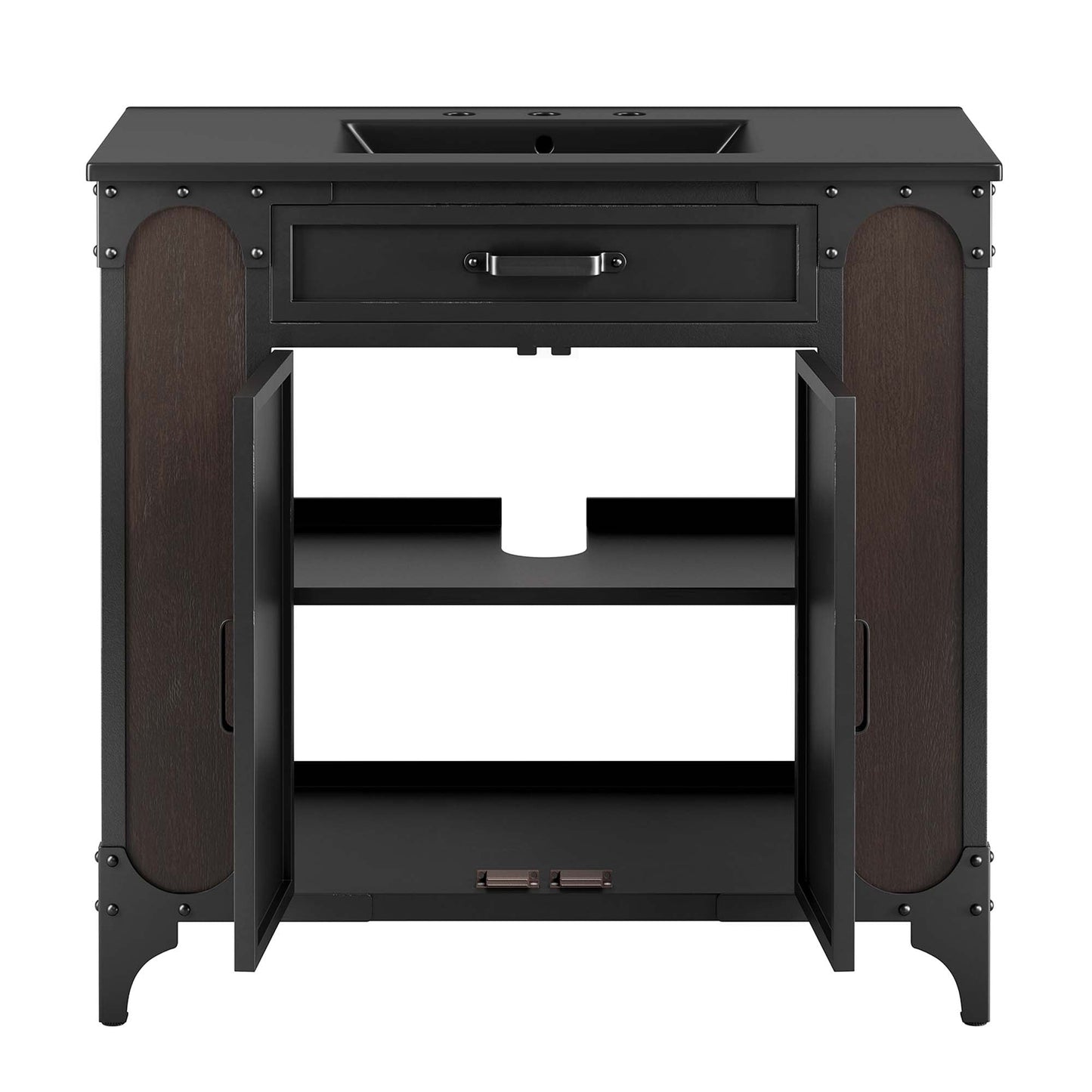 Steamforge 36" Bathroom Vanity by Modway EEI-6418-BLK-BLK