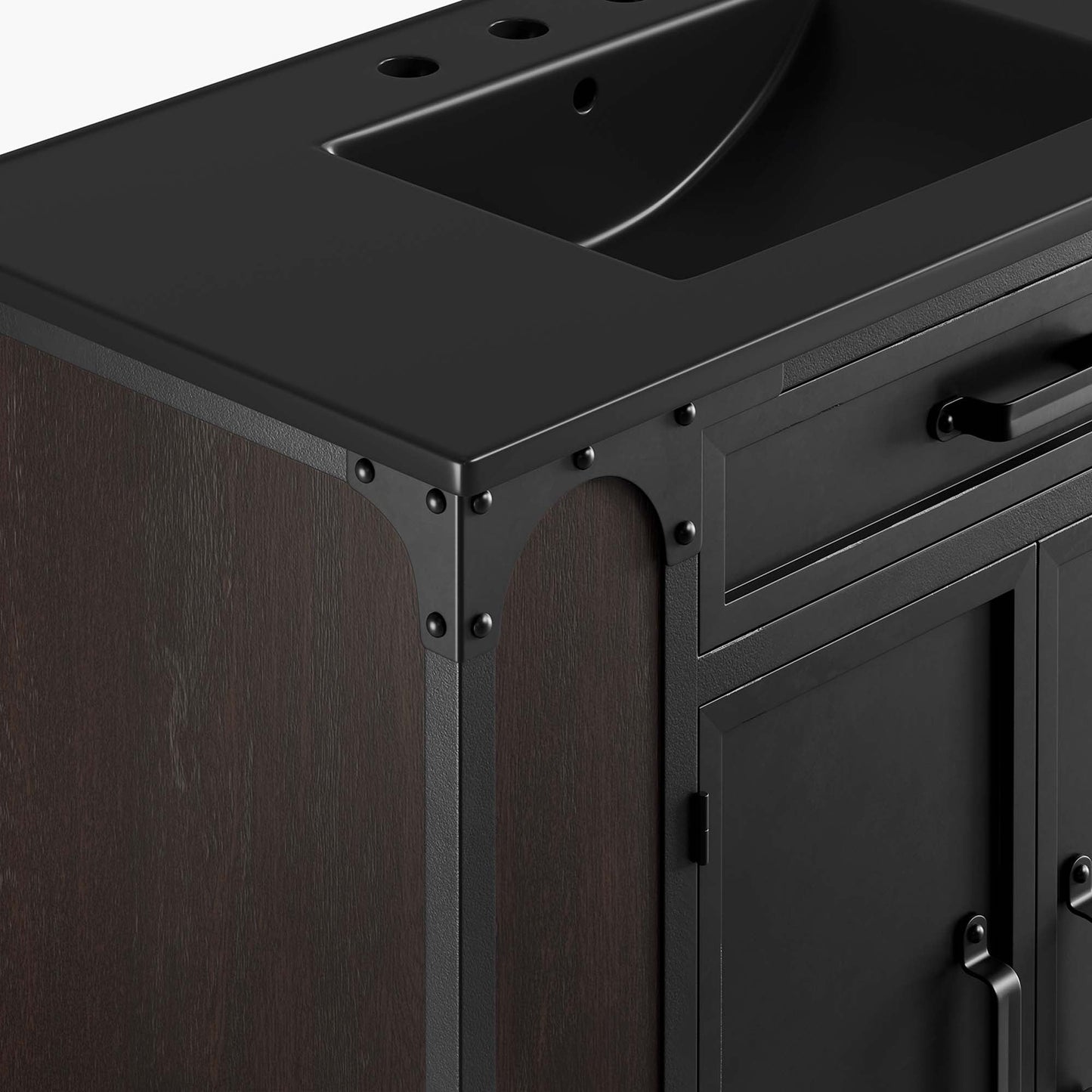 Steamforge 36" Bathroom Vanity by Modway EEI-6418-BLK-BLK