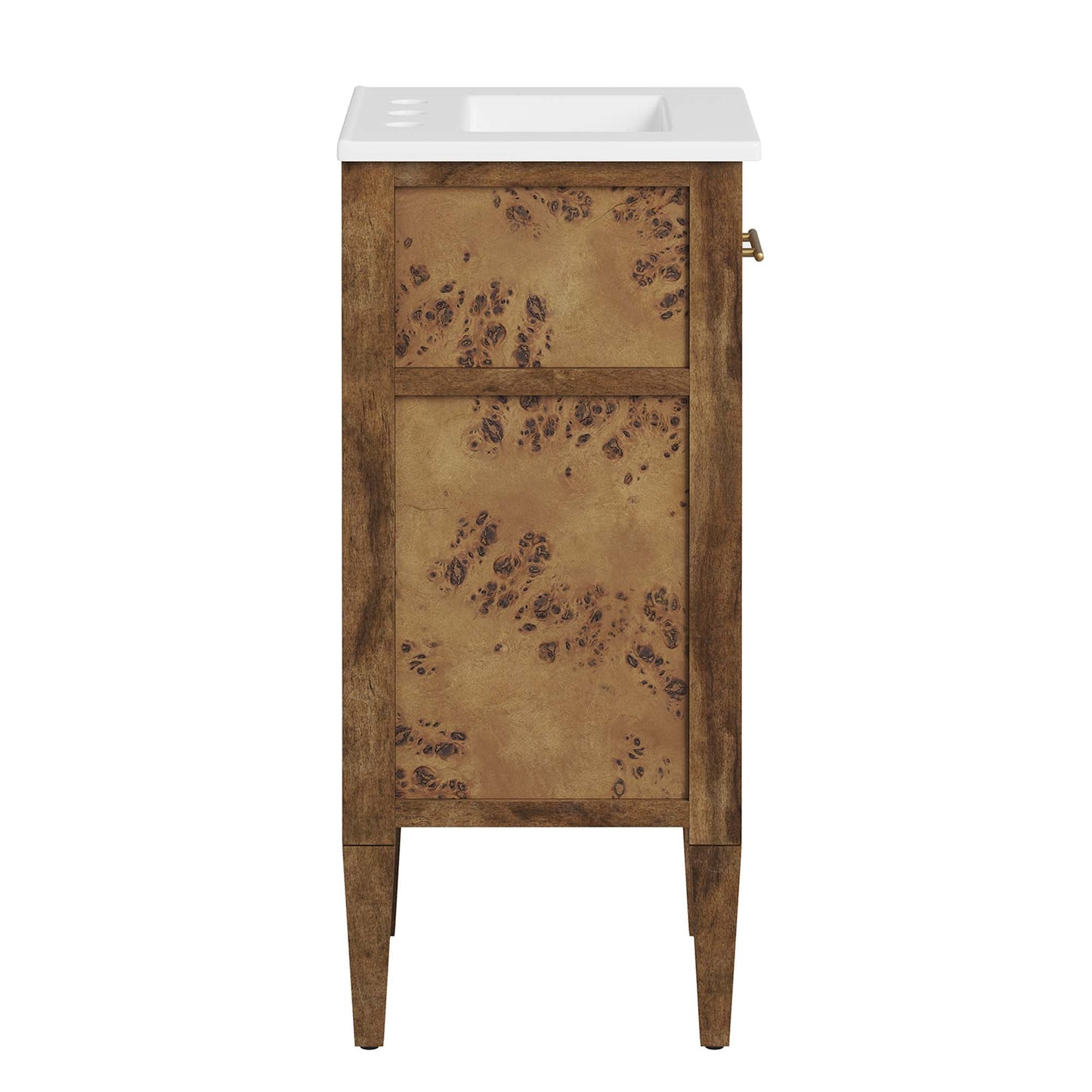 Elysian 18" Wood Bathroom Vanity by Modway EEI-6436-WHI-BRN
