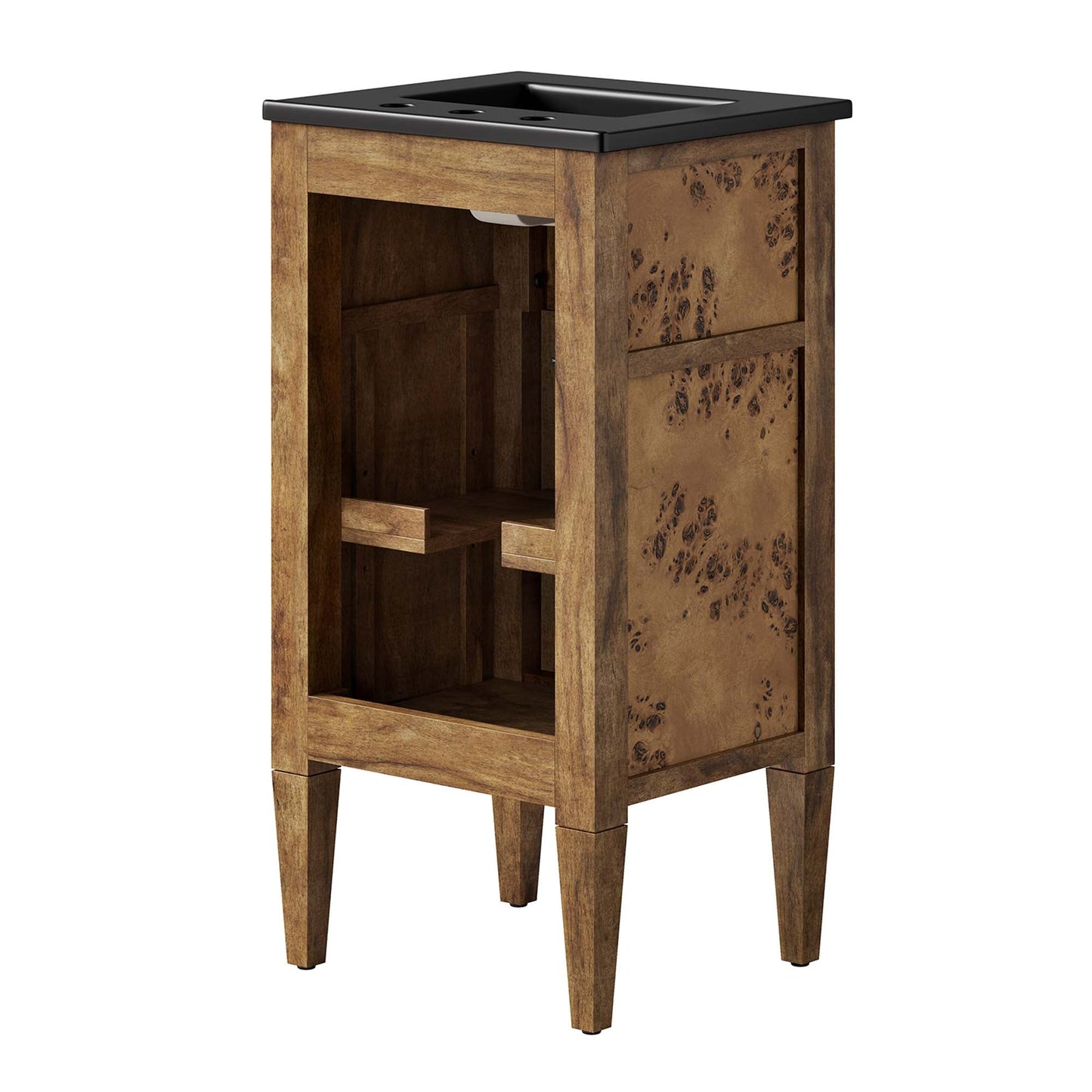 Elysian 18" Wood Bathroom Vanity by Modway EEI-6438-BLK-BRN