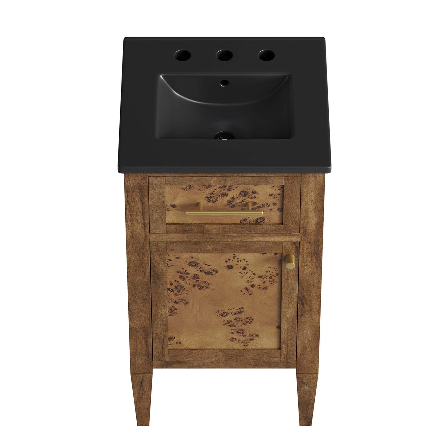 Elysian 18" Wood Bathroom Vanity by Modway EEI-6438-BLK-BRN