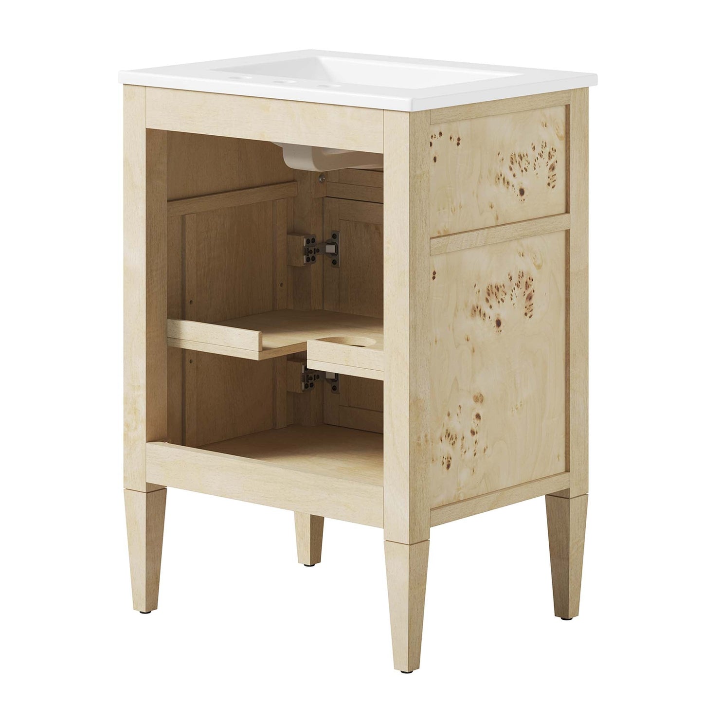 Elysian 24" Wood Bathroom Vanity by Modway EEI-6439-WHI-BUR