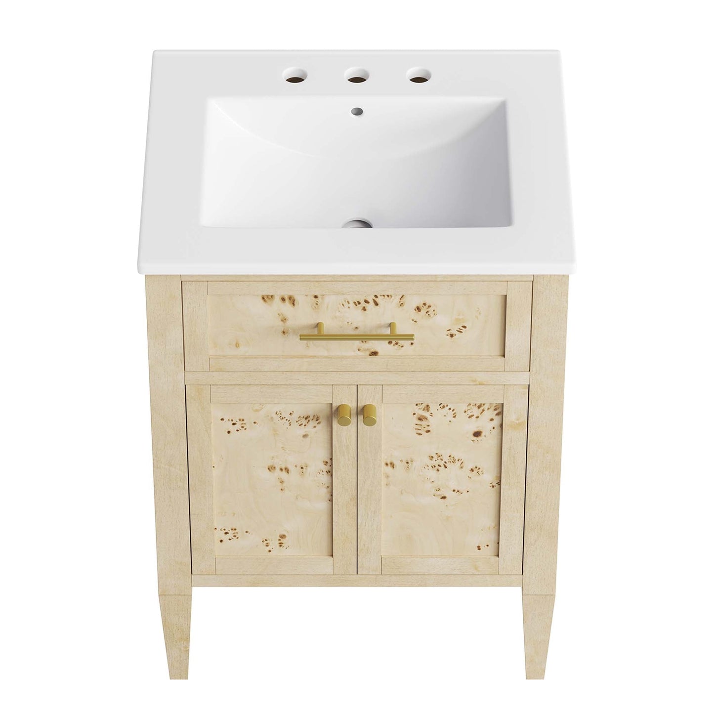 Elysian 24" Wood Bathroom Vanity by Modway EEI-6439-WHI-BUR