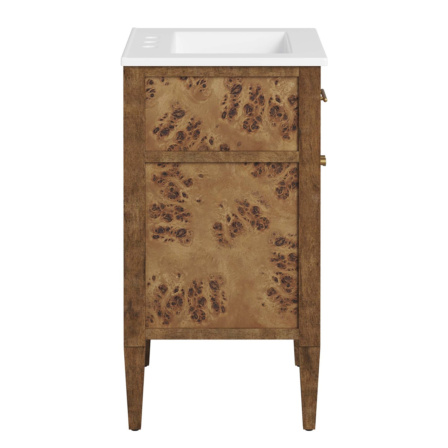 Elysian 24" Wood Bathroom Vanity by Modway EEI-6440-WHI-BRN