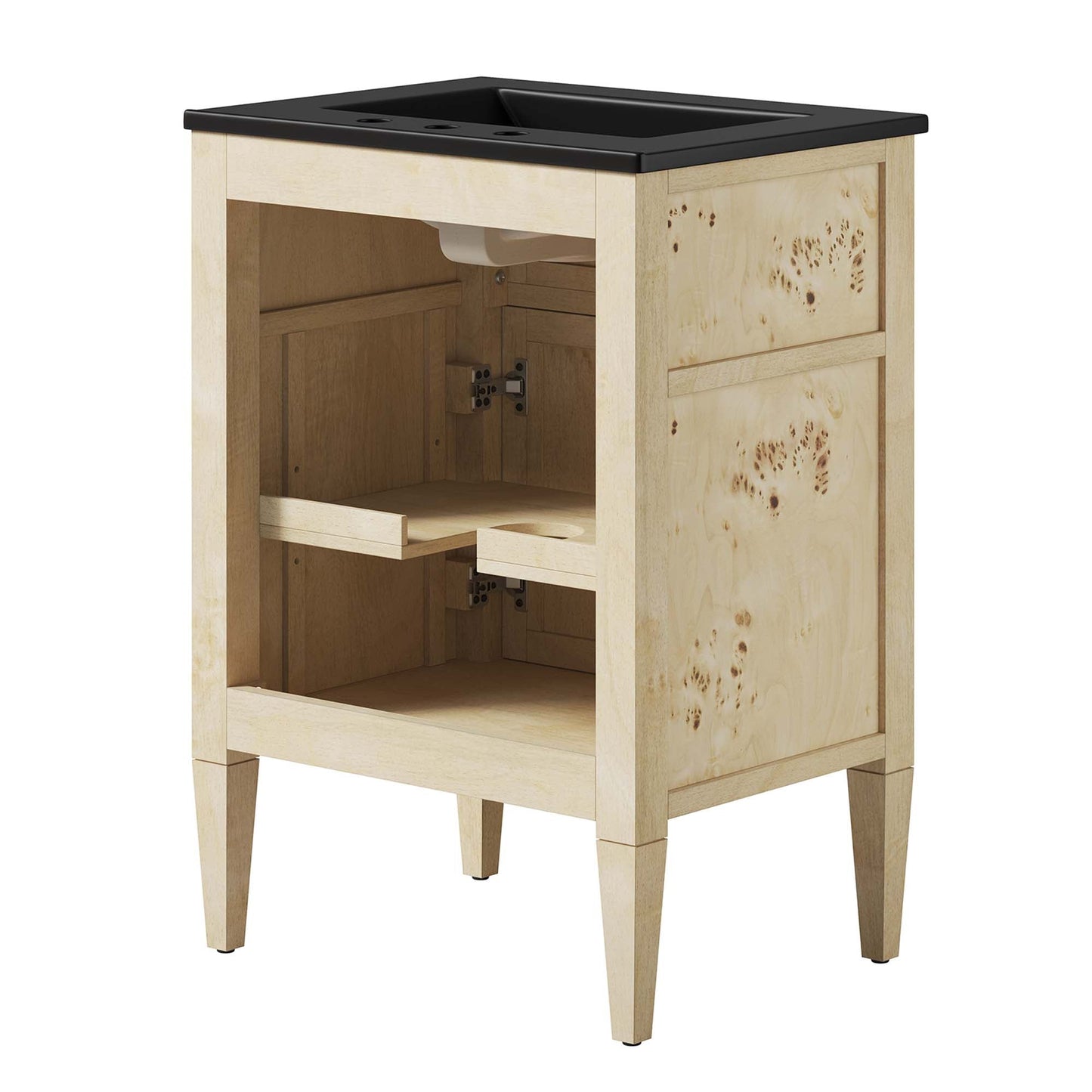 Elysian 24" Wood Bathroom Vanity by Modway EEI-6441-BLK-BUR