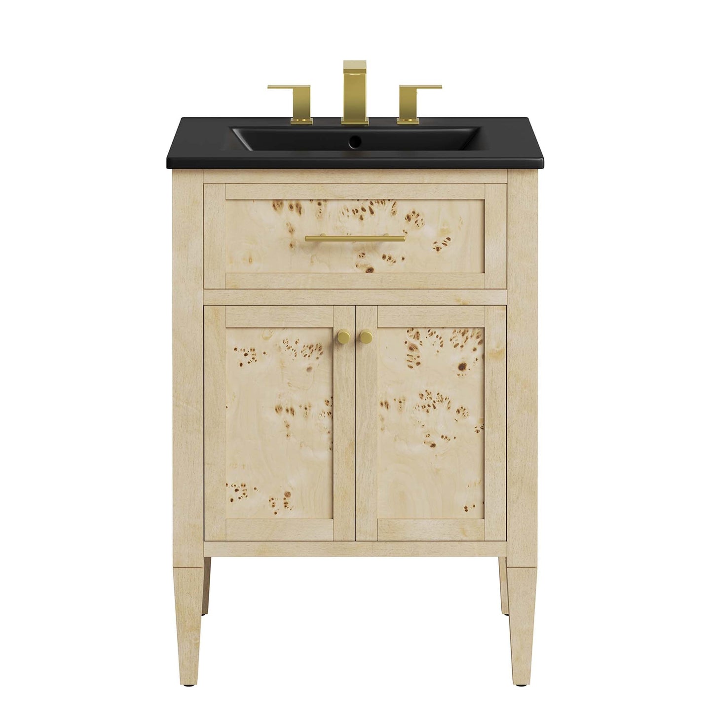 Elysian 24" Wood Bathroom Vanity by Modway EEI-6441-BLK-BUR