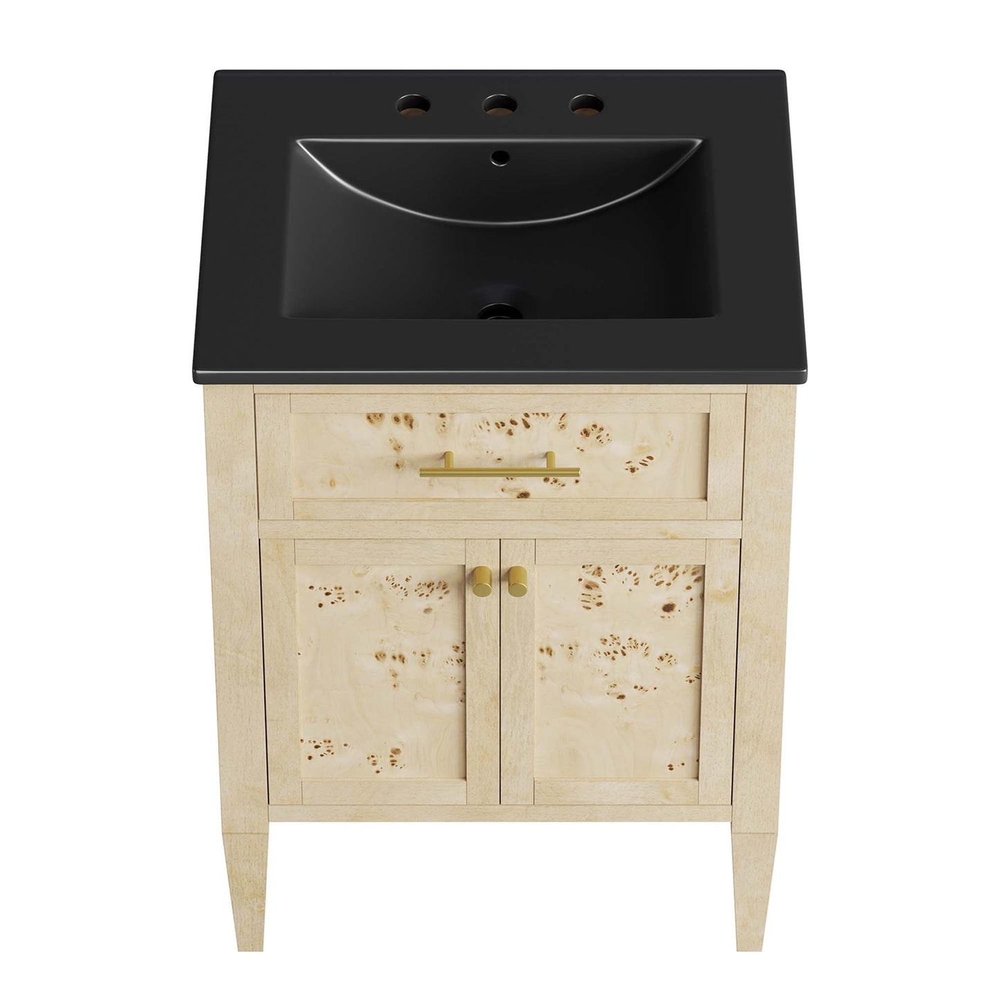 Elysian 24" Wood Bathroom Vanity by Modway EEI-6441-BLK-BUR