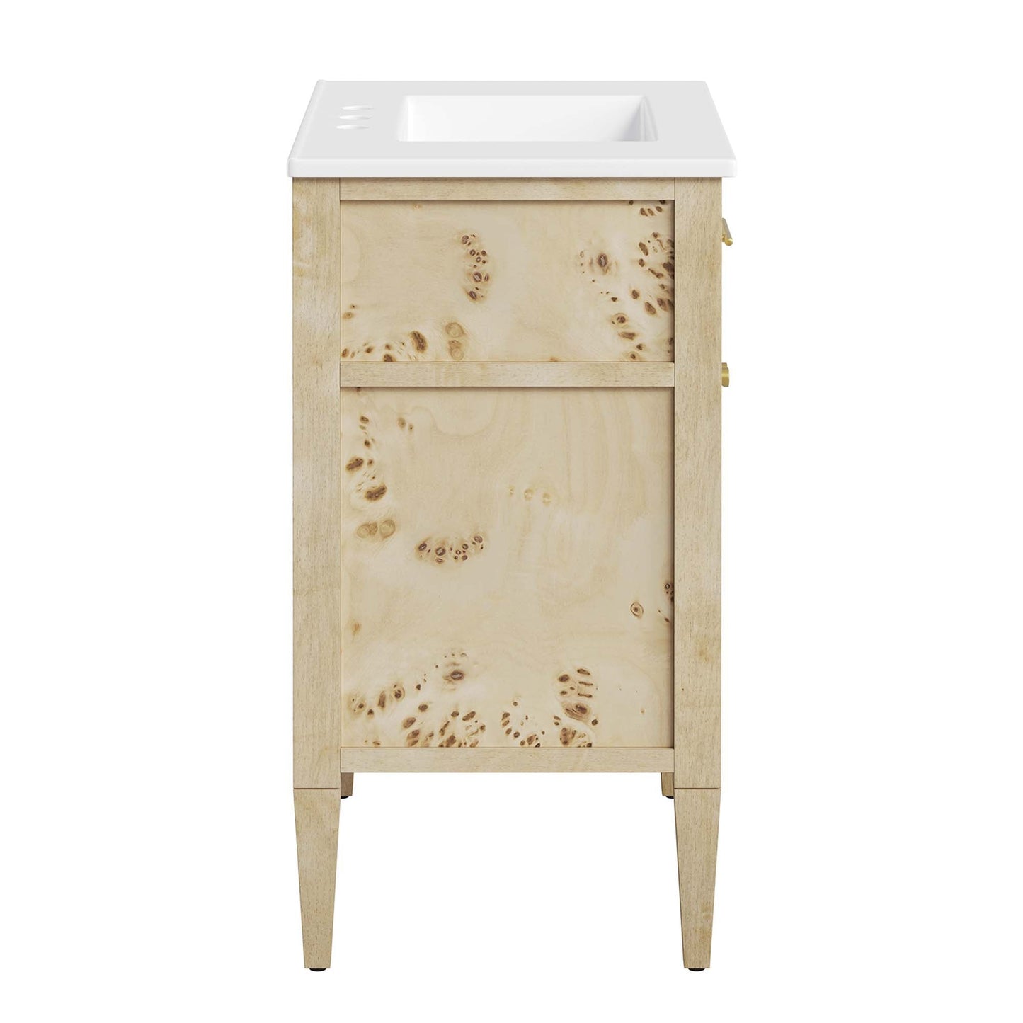 Elysian 30" Wood Bathroom Vanity by Modway EEI-6443-WHI-BUR