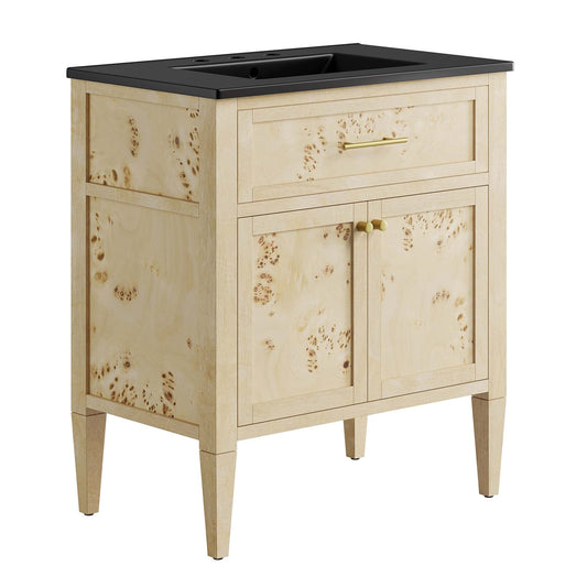 Elysian 30" Wood Bathroom Vanity by Modway EEI-6445-BLK-BUR