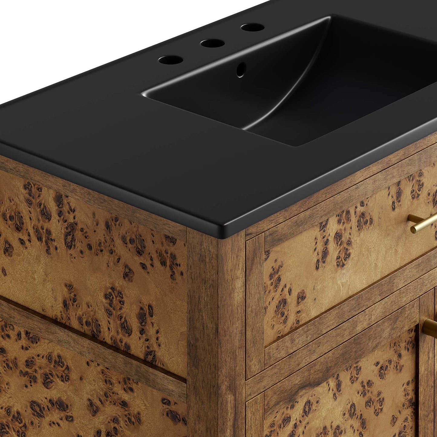 Elysian 36" Wood Bathroom Vanity by Modway EEI-6450-BLK-BRN