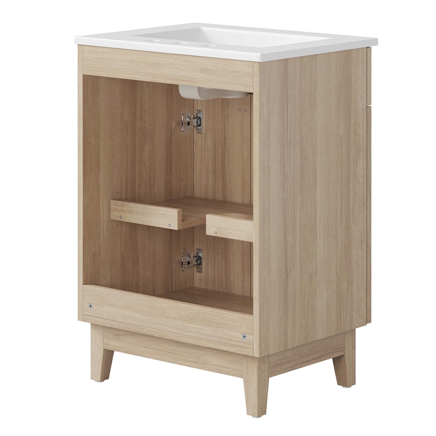Miles 24” Bathroom Vanity by Modway EEI-6482-WHI-OAK