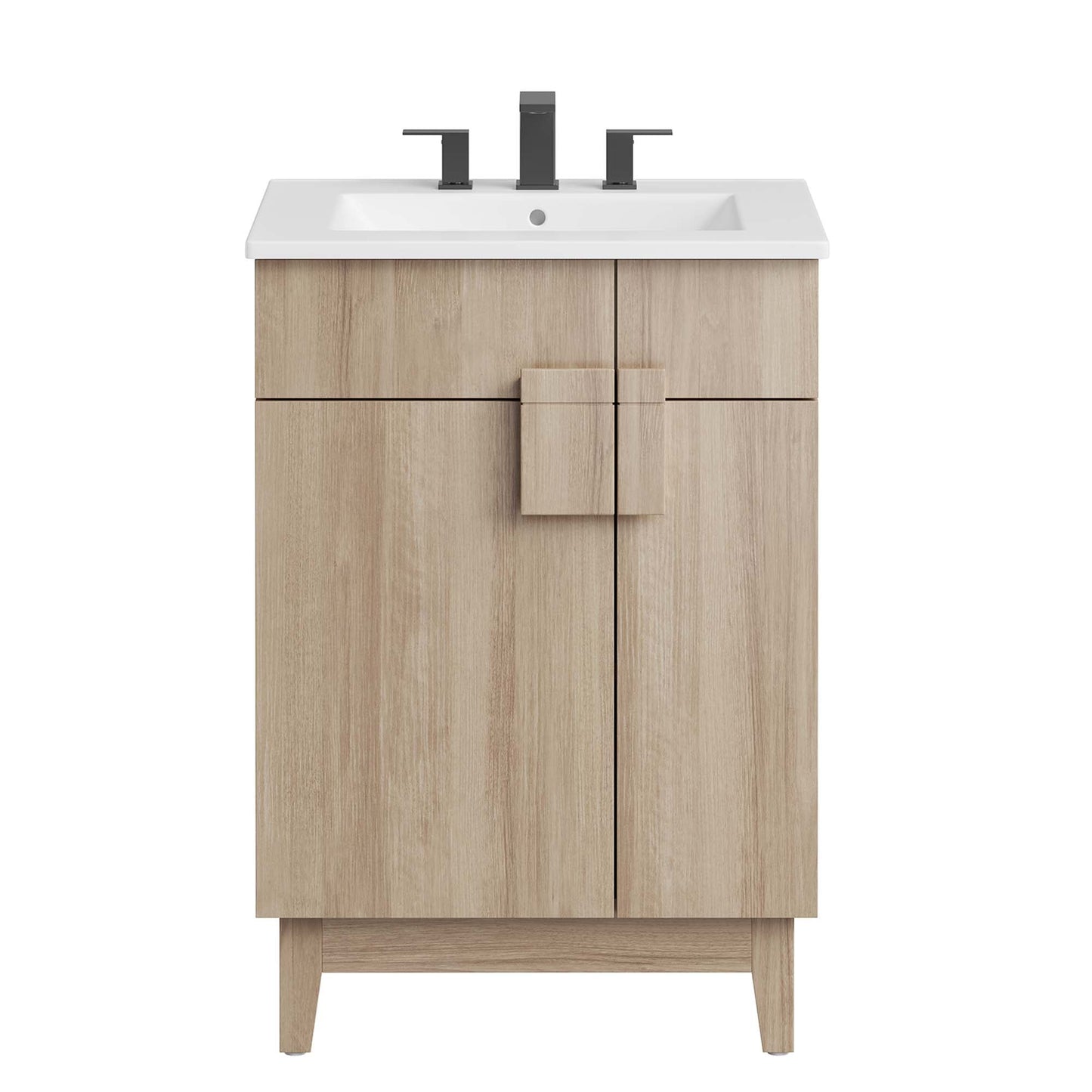 Miles 24” Bathroom Vanity by Modway EEI-6482-WHI-OAK