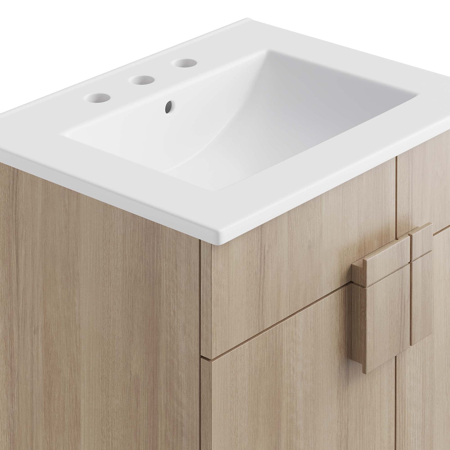 Miles 24” Bathroom Vanity by Modway EEI-6482-WHI-OAK