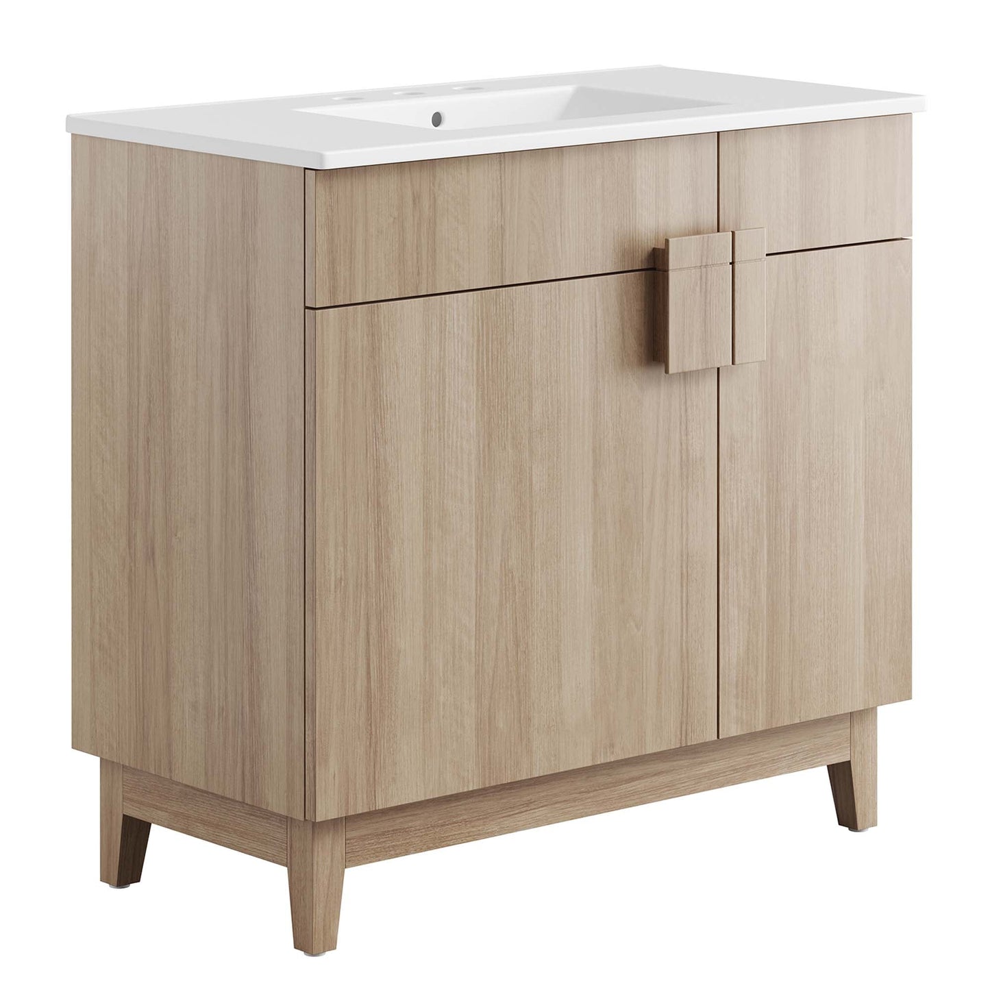 Miles 36” Bathroom Vanity by Modway EEI-6484-WHI-OAK