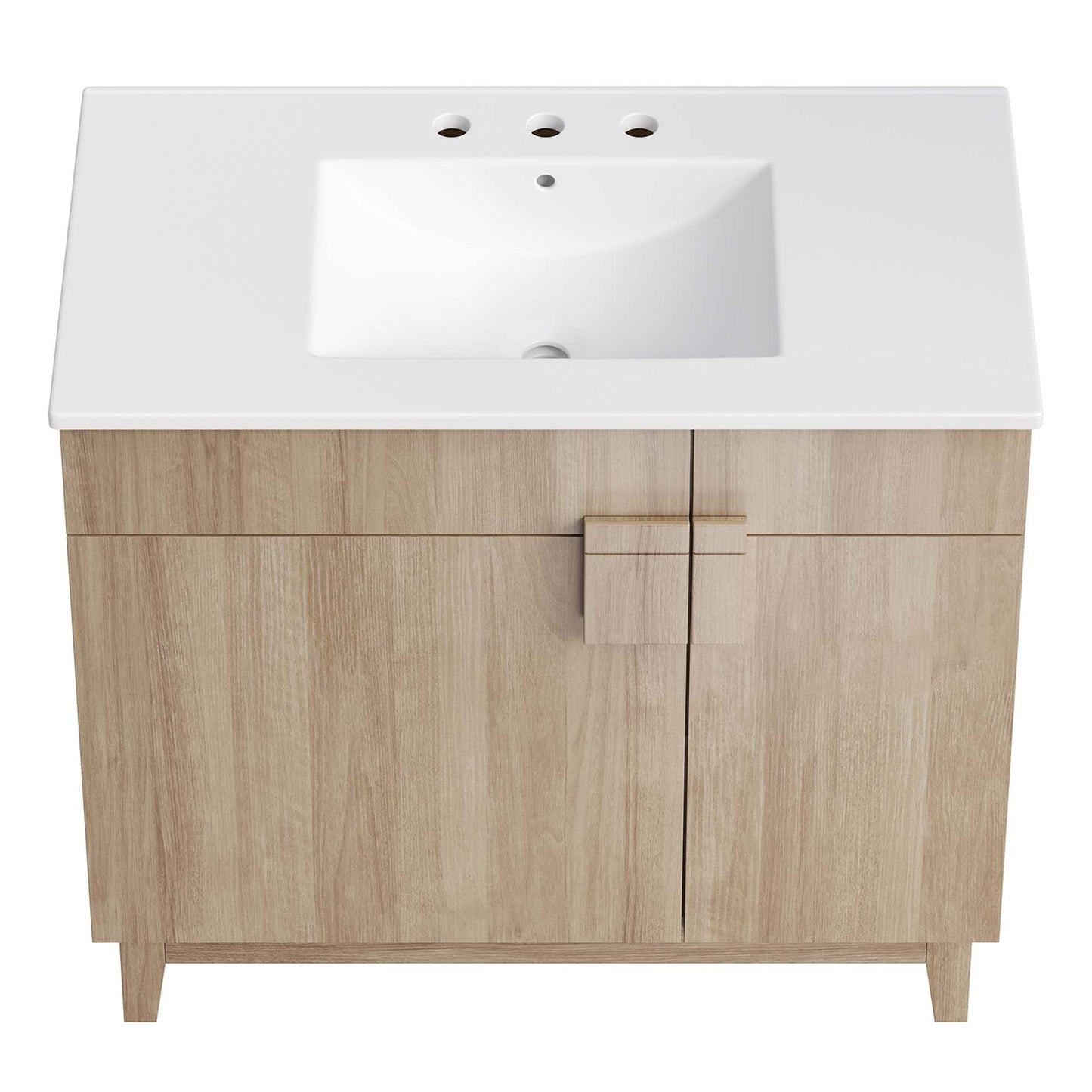 Miles 36” Bathroom Vanity by Modway EEI-6484-WHI-OAK