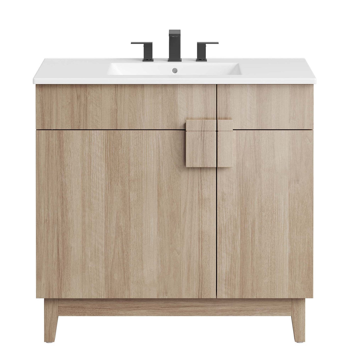 Miles 36” Bathroom Vanity by Modway EEI-6484-WHI-OAK