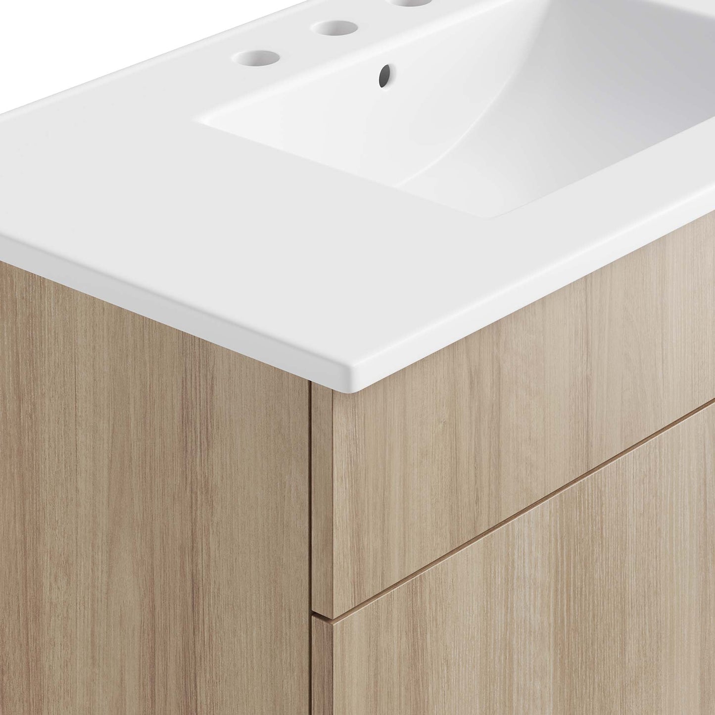 Miles 36” Bathroom Vanity by Modway EEI-6484-WHI-OAK