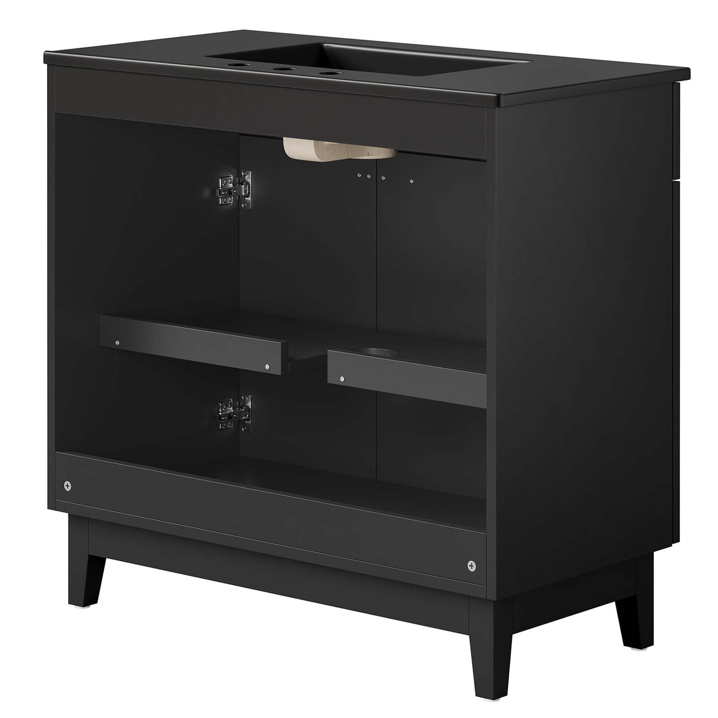 Miles 36” Bathroom Vanity by Modway EEI-6485-BLK-BLK