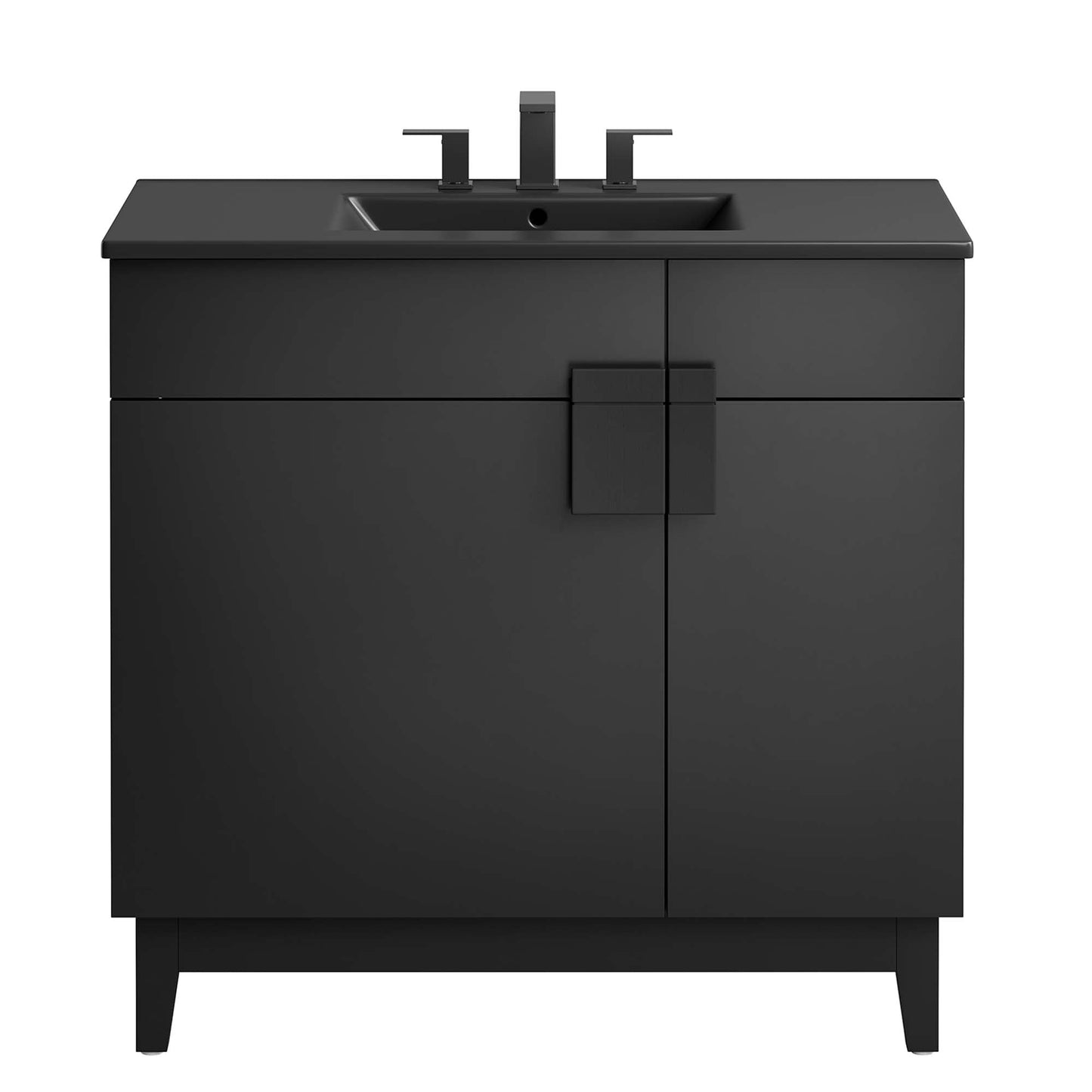 Miles 36” Bathroom Vanity by Modway EEI-6485-BLK-BLK