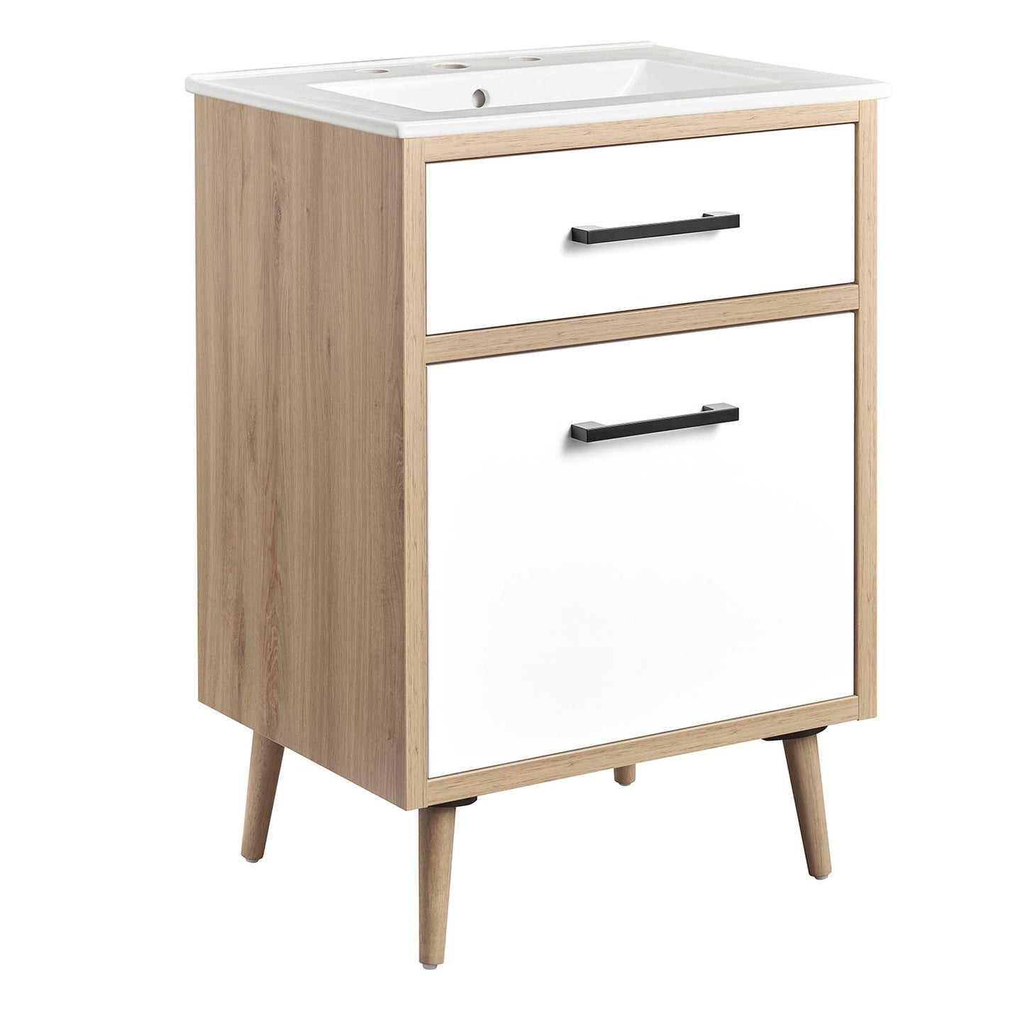 Maverick 24" Bathroom Vanity by Modway EEI-6498-WHI-OAK