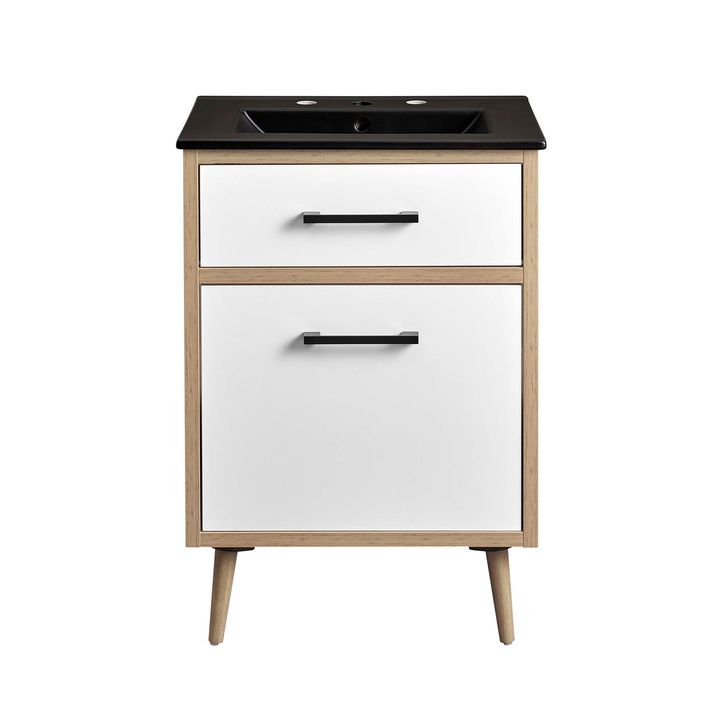 Maverick 24" Bathroom Vanity by Modway EEI-6499-BLK-OAK