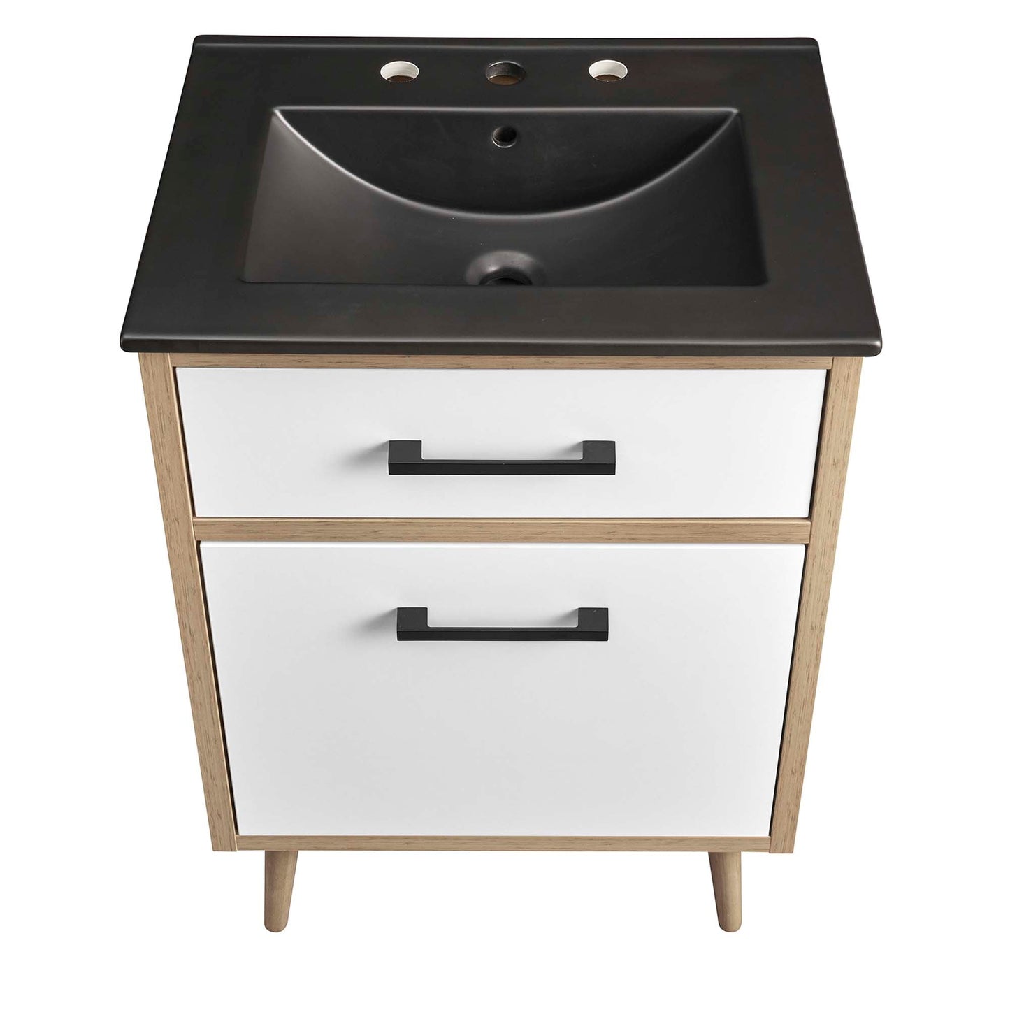 Maverick 24" Bathroom Vanity by Modway EEI-6499-BLK-OAK