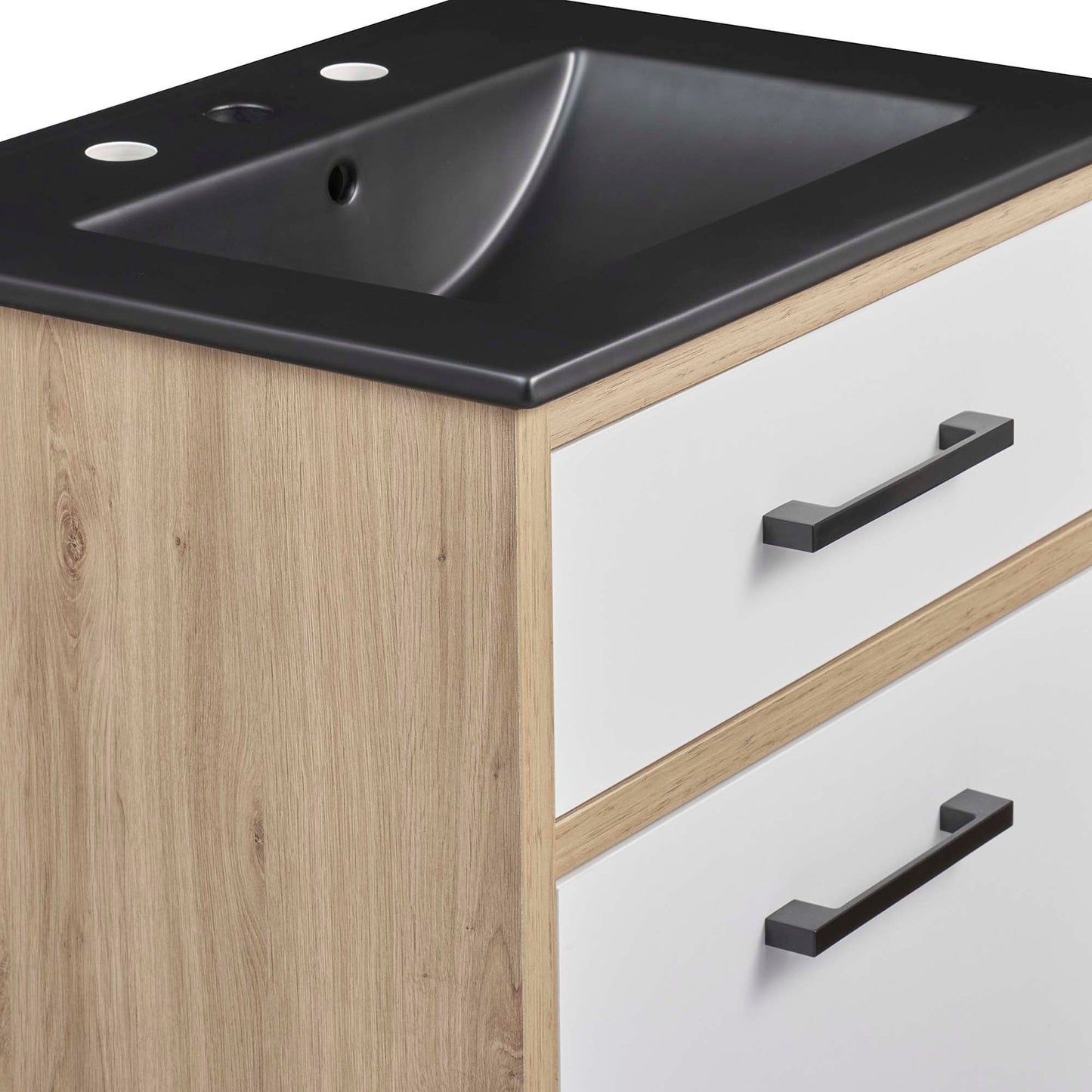 Maverick 24" Bathroom Vanity by Modway EEI-6499-BLK-OAK