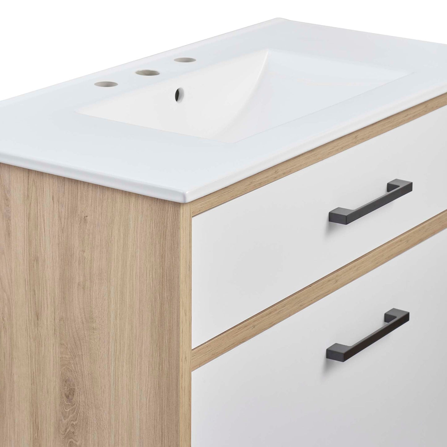 Maverick 36" Bathroom Vanity by Modway EEI-6500-WHI-OAK
