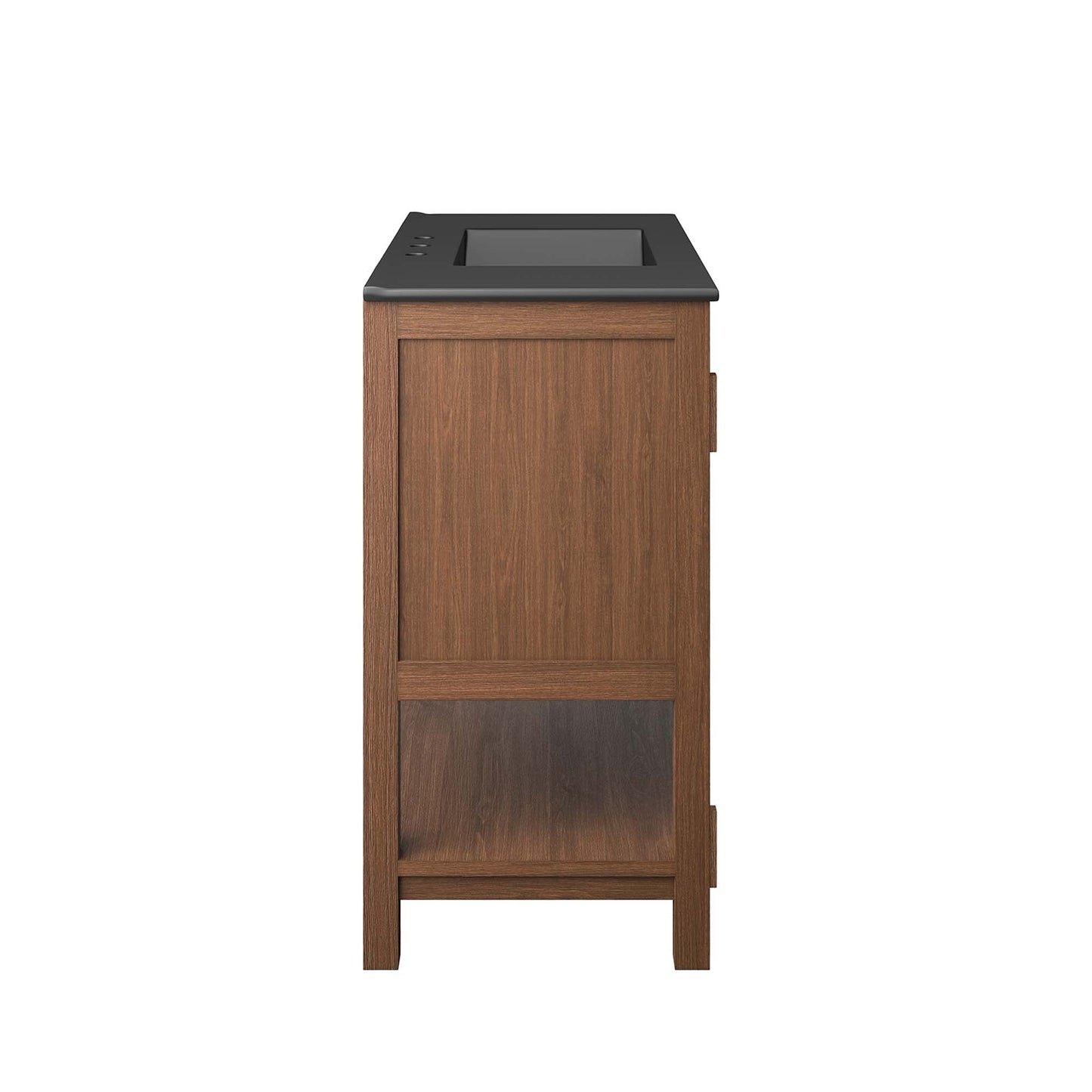 Ashlyn 36” Wood Bathroom Vanity by Modway EEI-6535-WAL-BLK