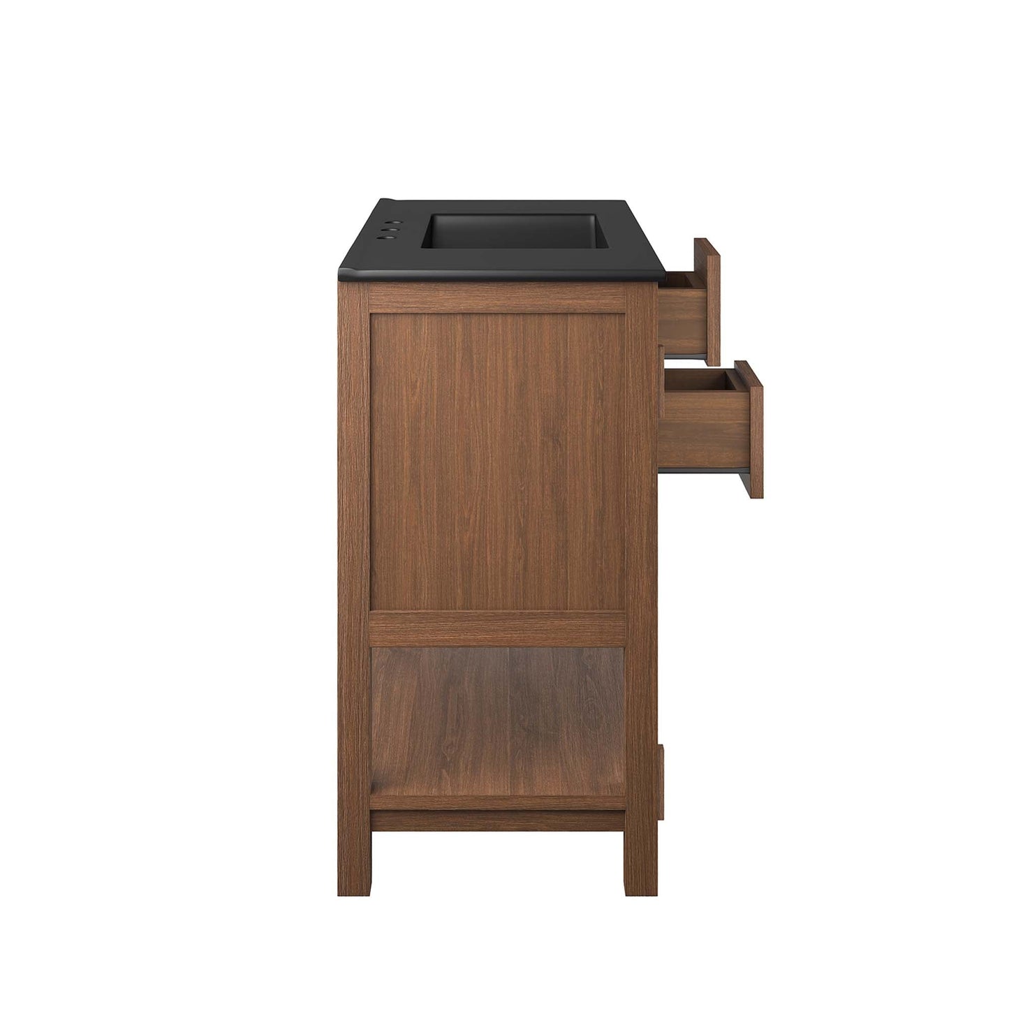 Ashlyn 36” Wood Bathroom Vanity by Modway EEI-6535-WAL-BLK