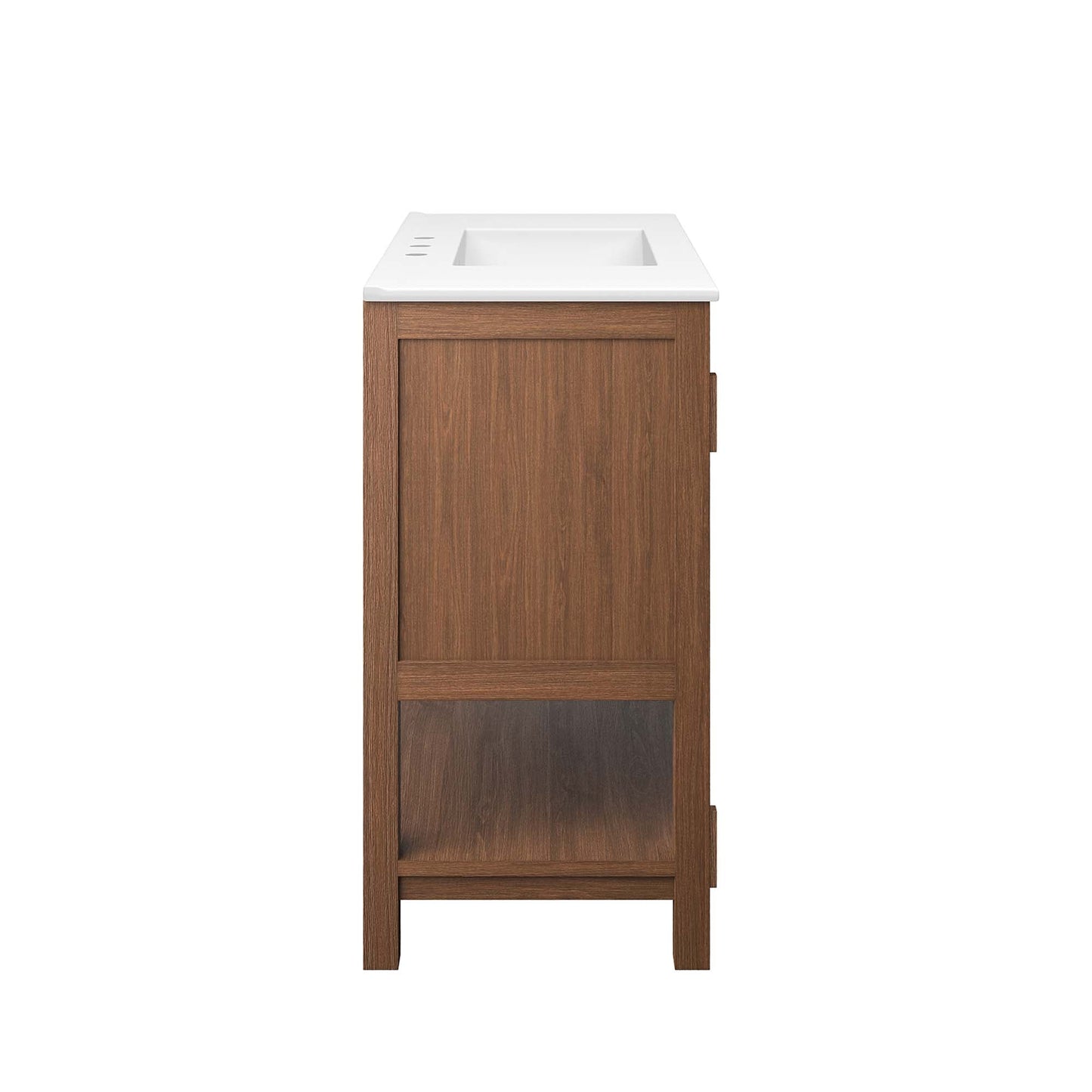 Ashlyn 36” Wood Bathroom Vanity by Modway EEI-6535-WAL-WHI