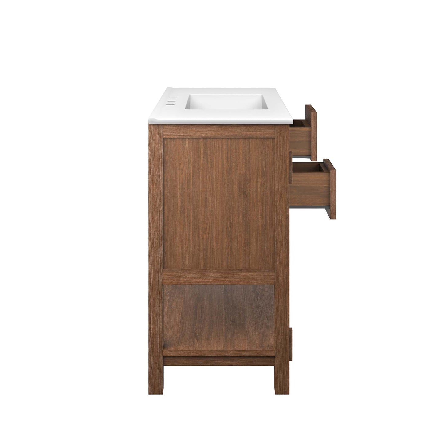 Ashlyn 36” Wood Bathroom Vanity by Modway EEI-6535-WAL-WHI