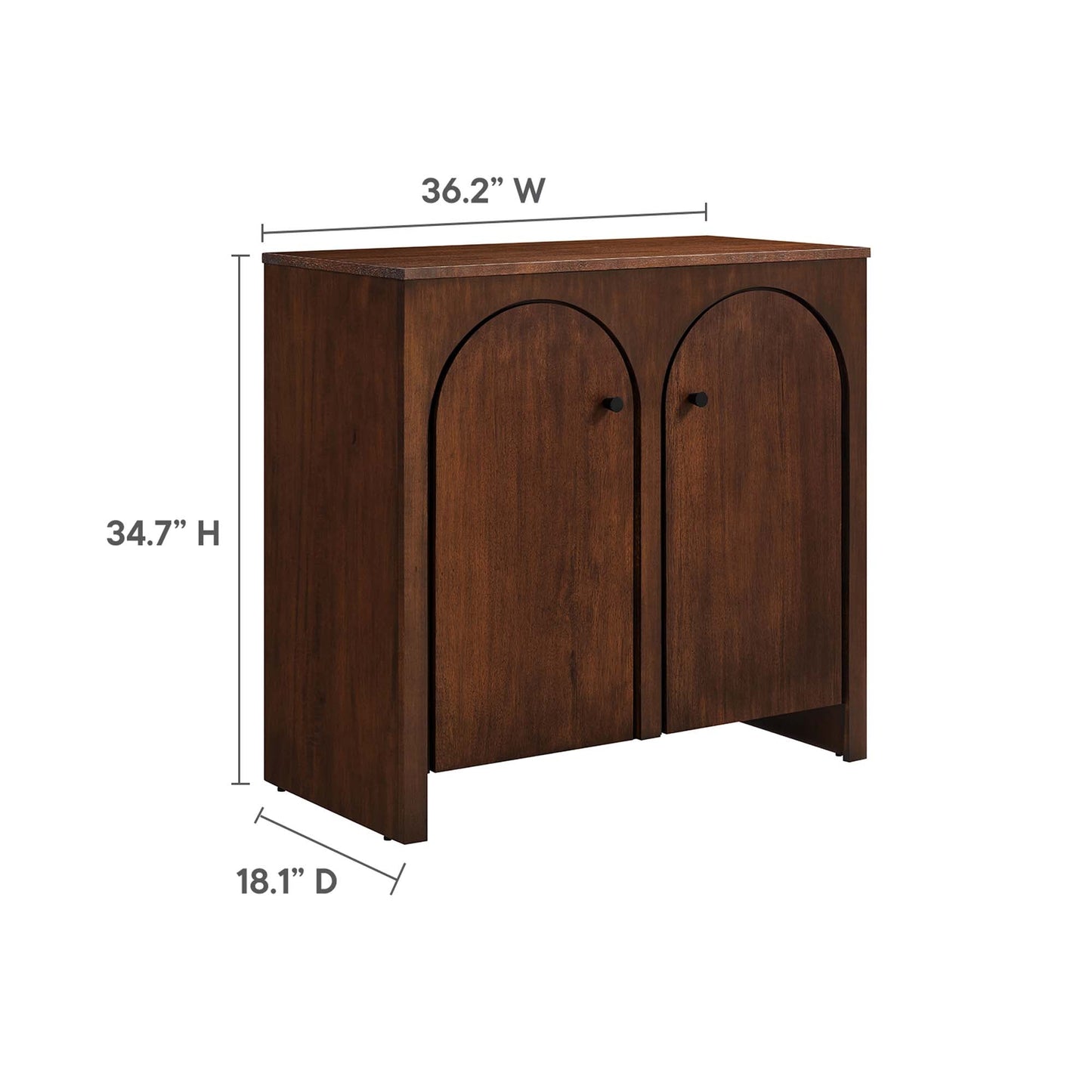 Appia 2-Door Arched Door Storage Cabinet by Modway EEI-6537-WAL