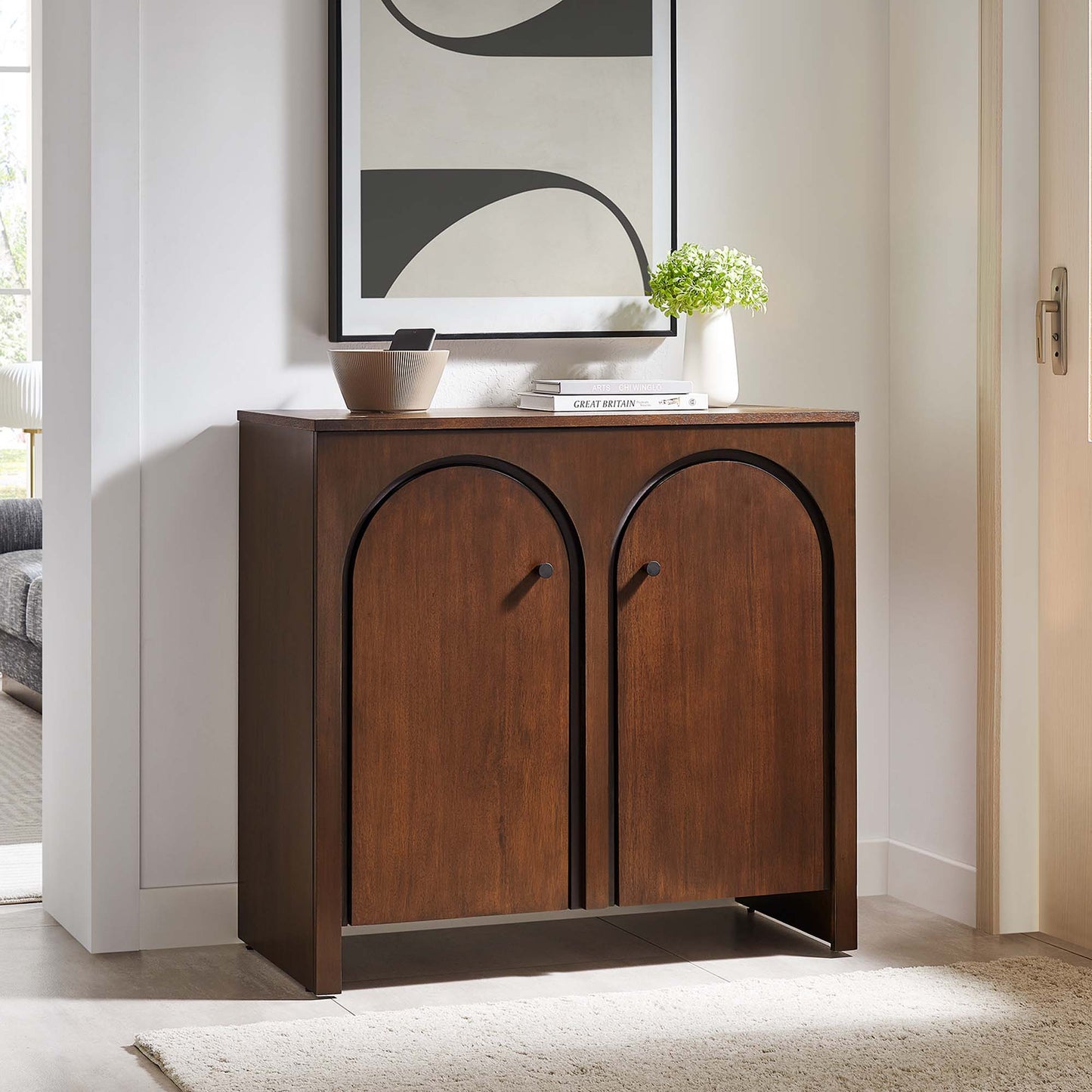 Appia 2-Door Arched Door Storage Cabinet by Modway EEI-6537-WAL