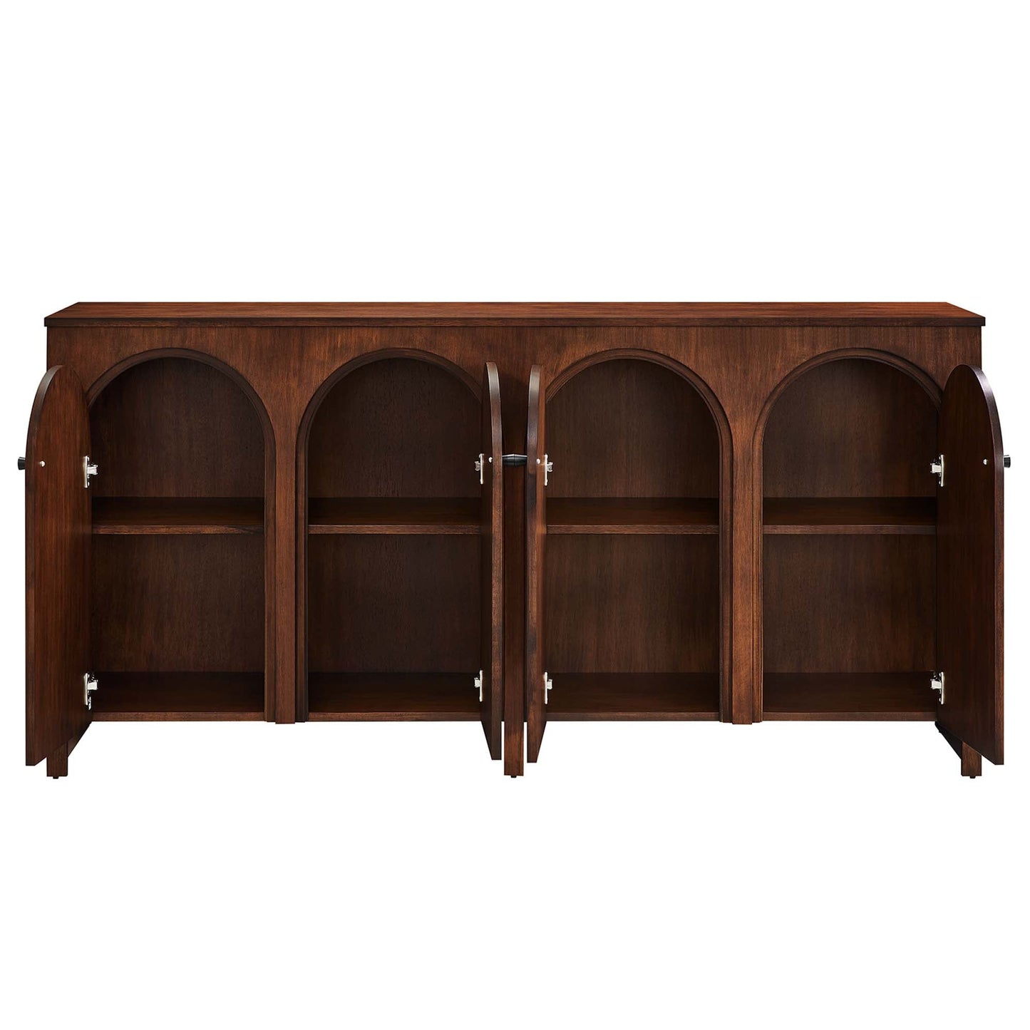 Appia Wood Grain 4-Door Sideboard Storage Cabinet by Modway EEI-6538-WAL