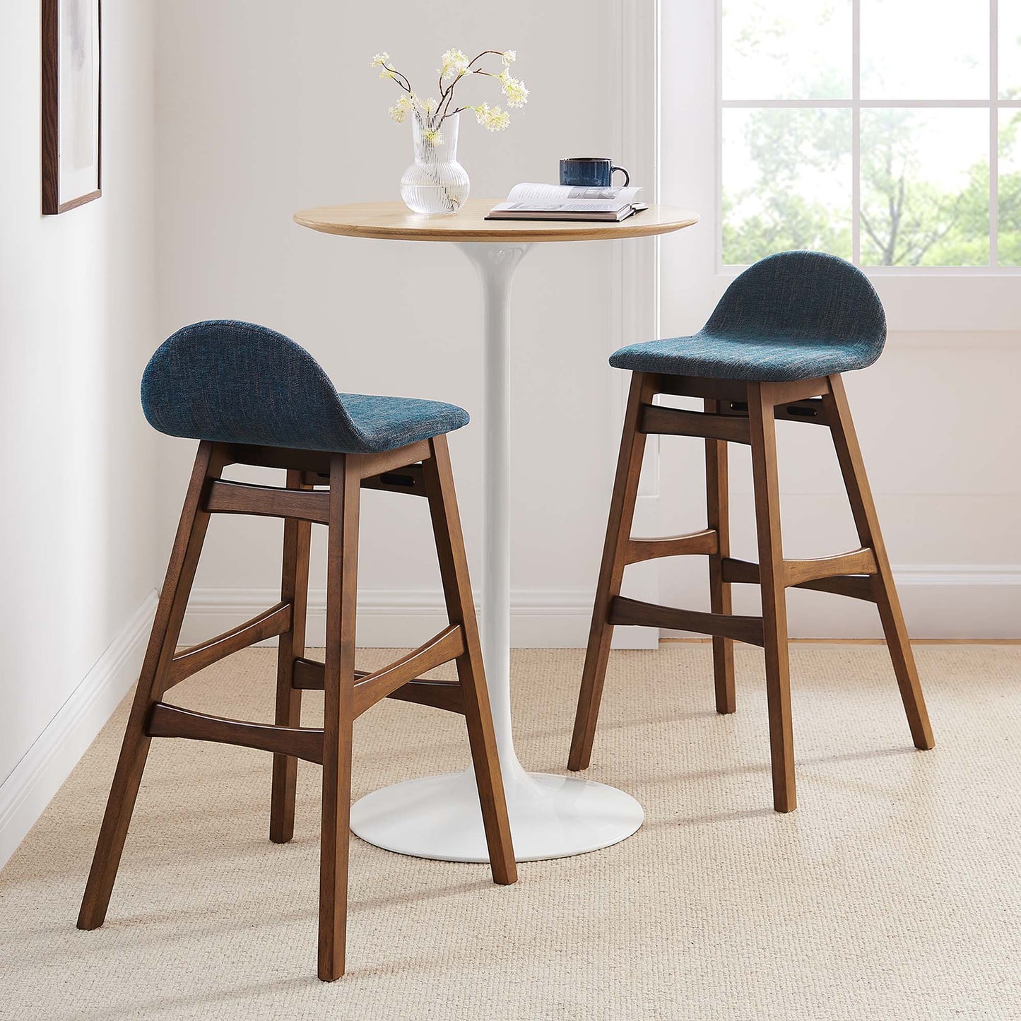 Juno Wood Bar Stool Set of 2 by Modway EEI-6553-HEA