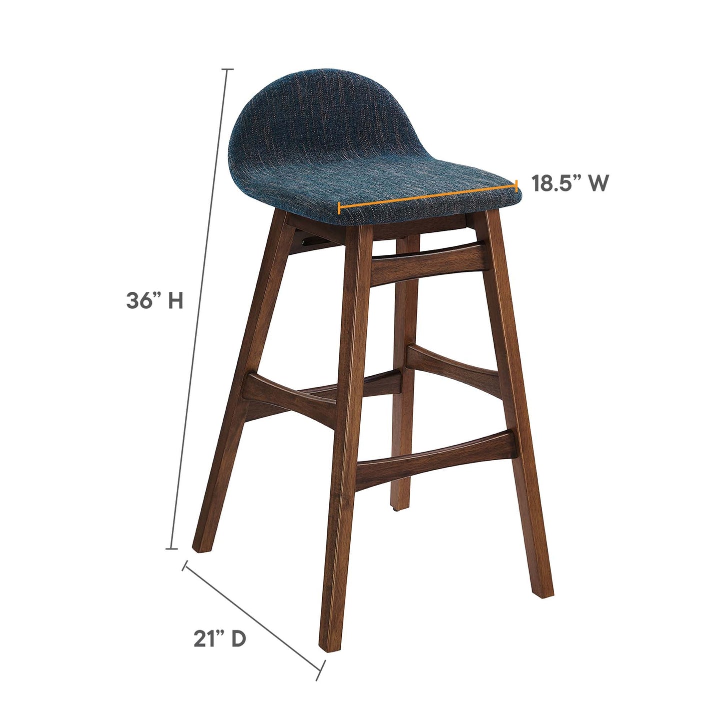 Juno Wood Bar Stool Set of 2 by Modway EEI-6553-HEA