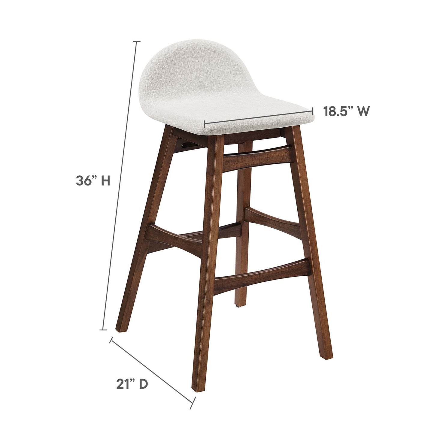 Juno Wood Bar Stool Set of 2 by Modway EEI-6553-HEI