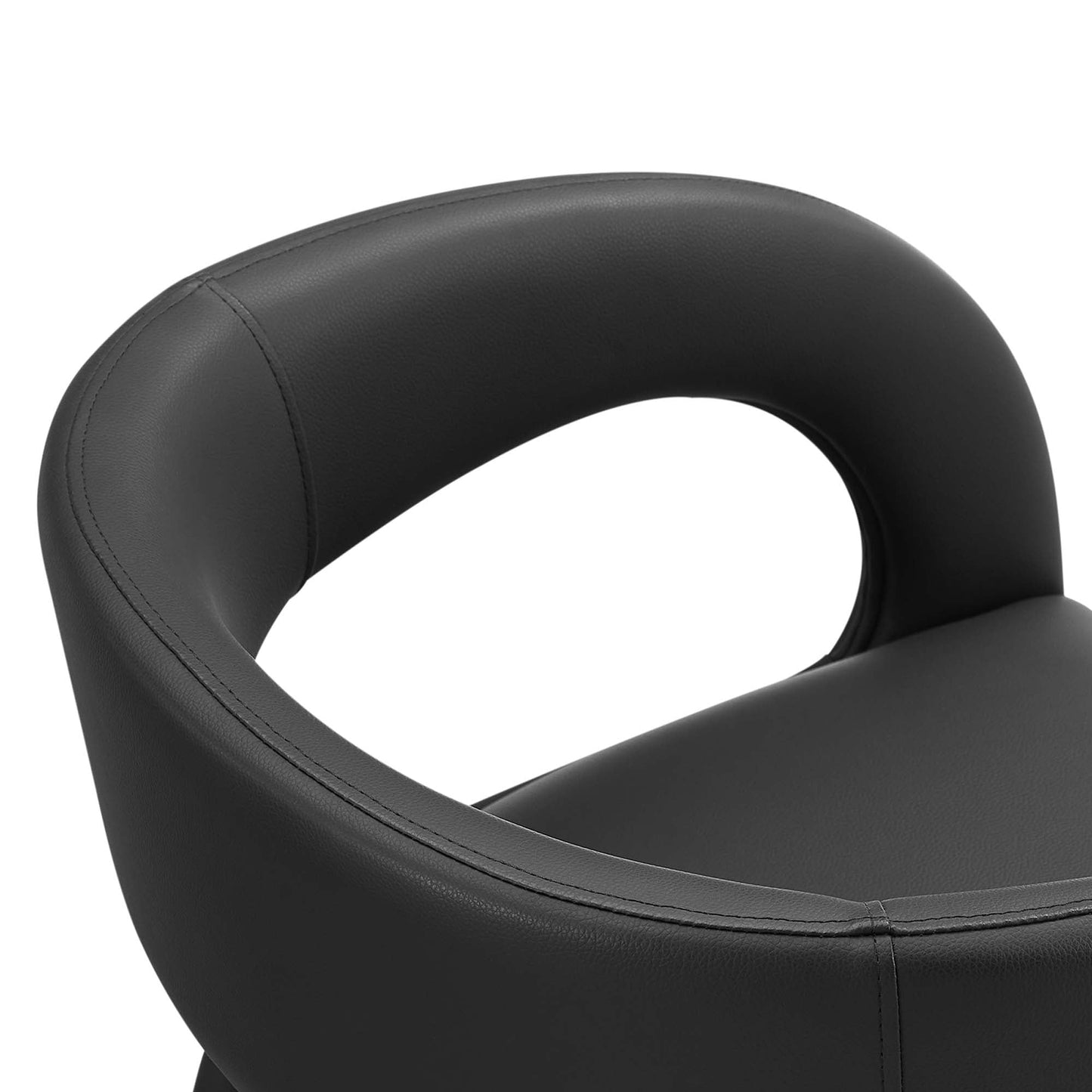 Pinnacle Vegan Leather Dining Chair Set of 2 by Modway EEI-6561-BLK