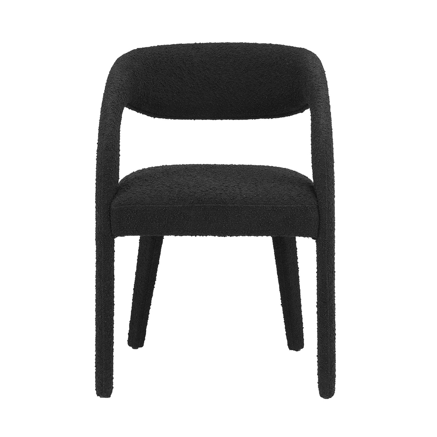 Pinnacle Boucle Upholstered Dining Chair Set of 2 by Modway EEI-6562-BLK